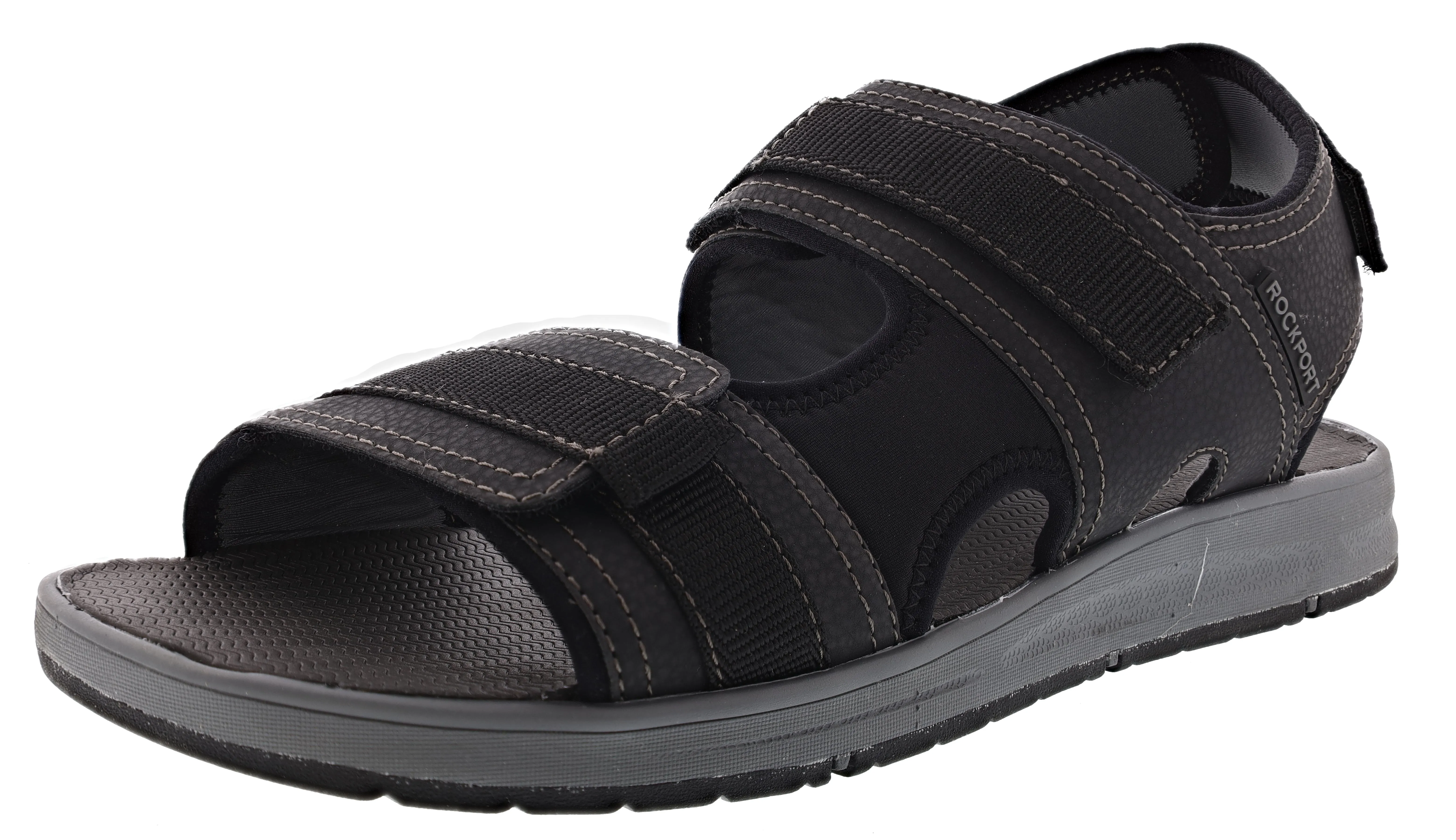 Rockport Men's Lucky Bay Sport 3 Strap Sandals Quick On