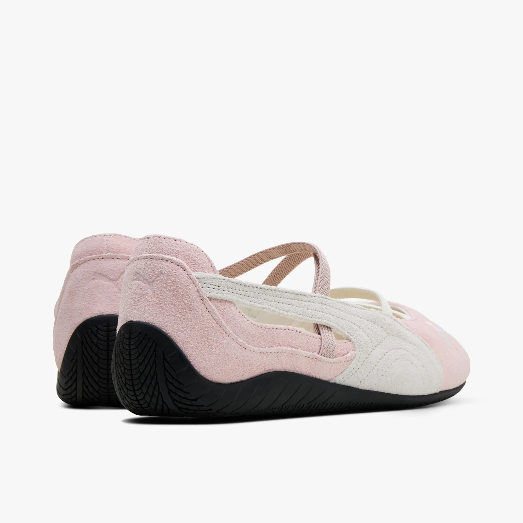 Reinforced toe Street Fashioned PUMA Women's Speedcat Ballet SD Whisp of Pink / White