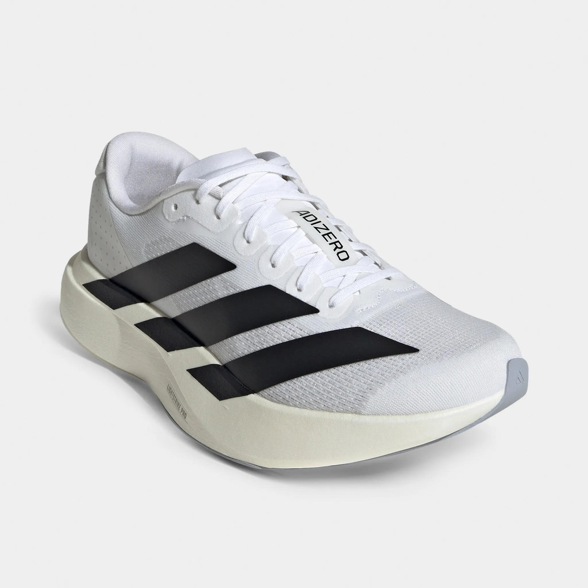 adidas Women's Adizero EVO SL White / Black - White running with a gum rubber outsole jungle shoes