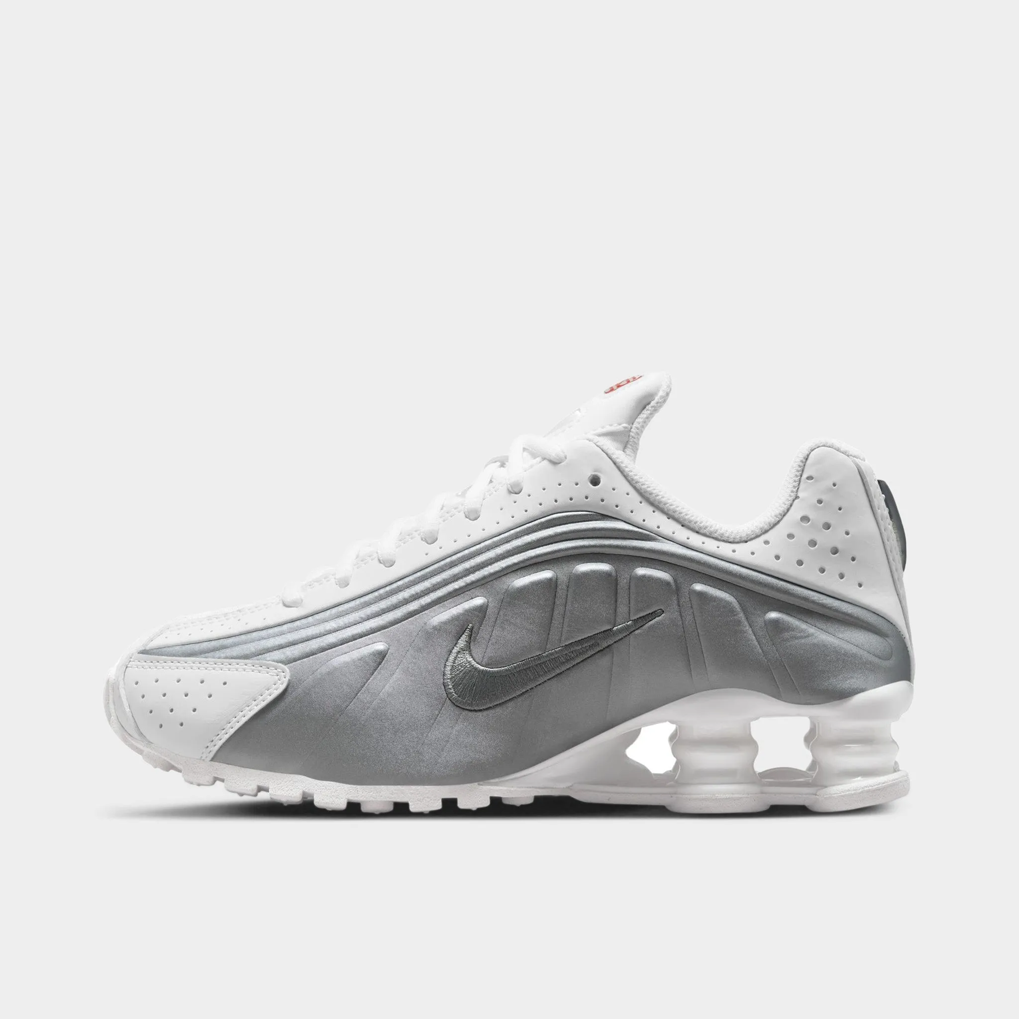 Nike Shox R4 GS White / Metallic Silver - White family runs