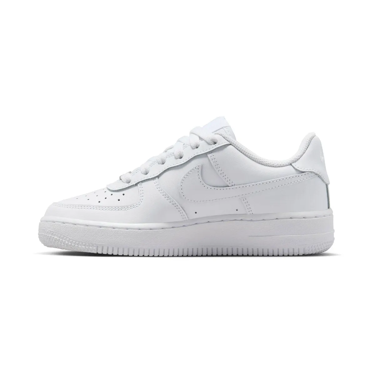 Shock Heel Recycled Material Nike Air Force 1 LE 'Triple White' Big Kids' Shoes
