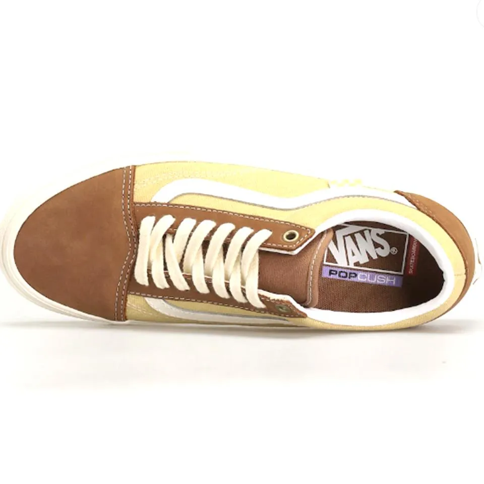 Vans Skate Old Skool - Nubuck/Canvas Brown Leather Upper Elastic Stretch