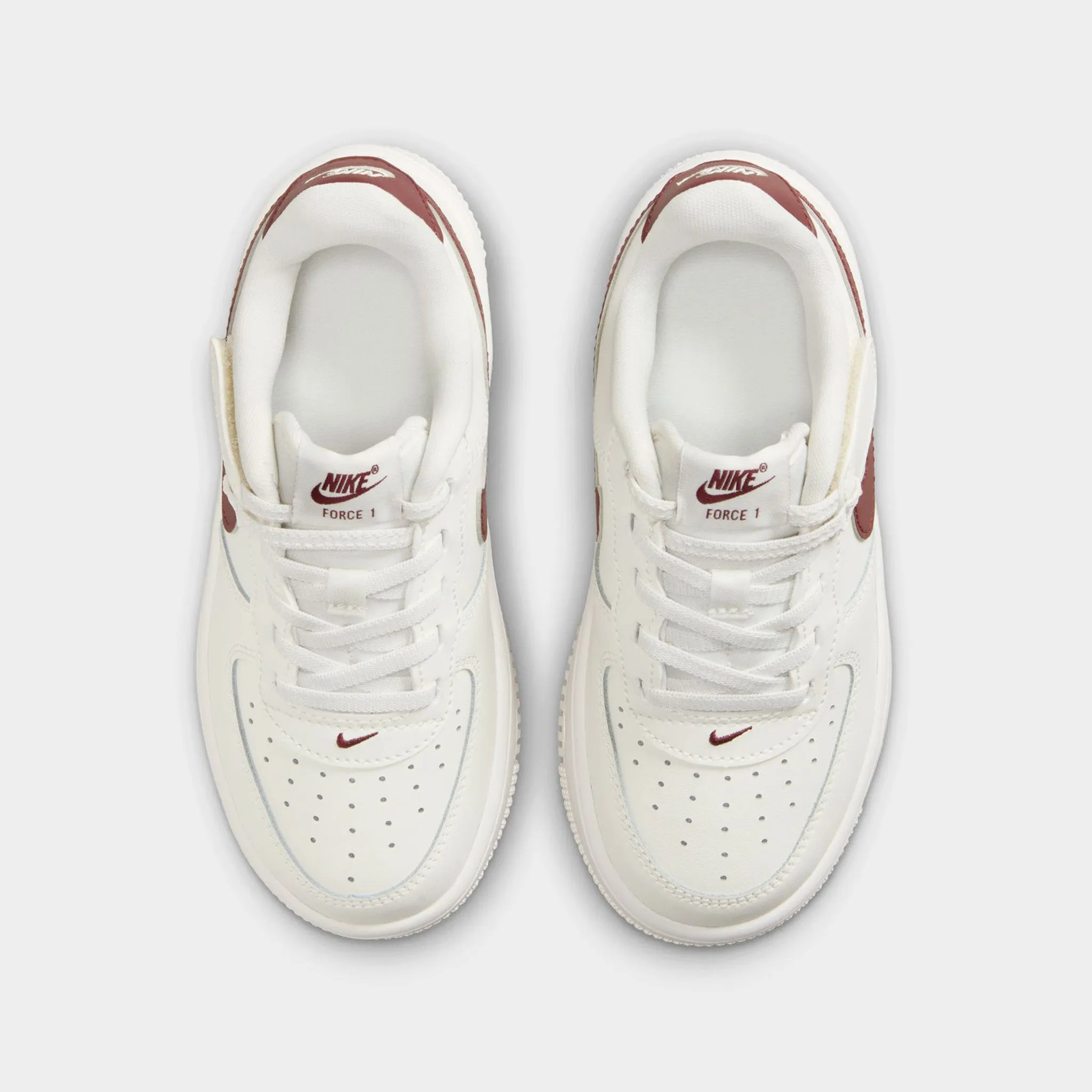 Nike Air Force 1 Low EasyOn PS Sail / Dark Team Red Compression Molding Construction