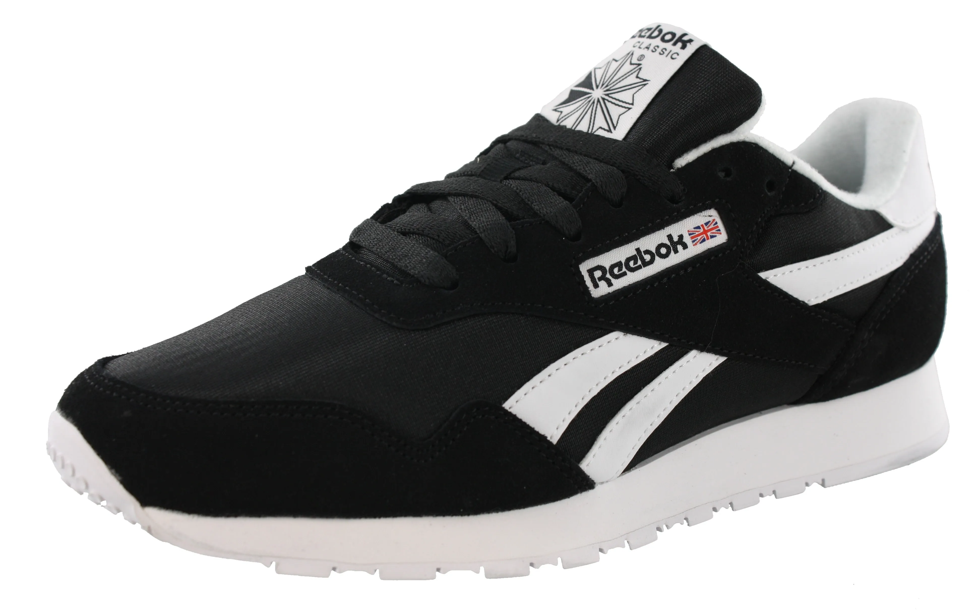 Reebok Men Royal Nylon Classic Lightweight Walking Shoes for people who need a reflective details product open - toe