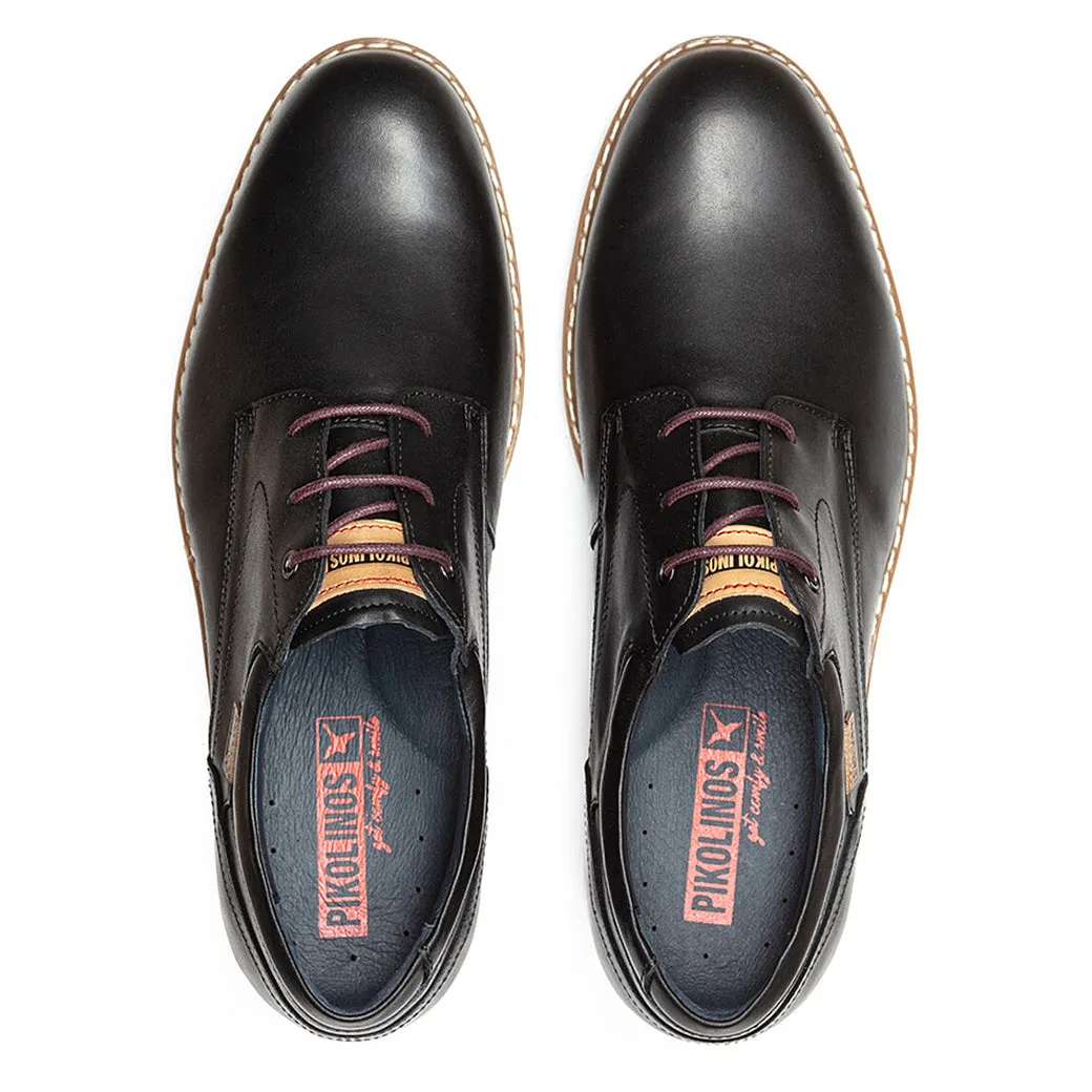 Wholecut Oxfords Soft Cushioning Mens Pikolinos Avila Lace Wide in Black