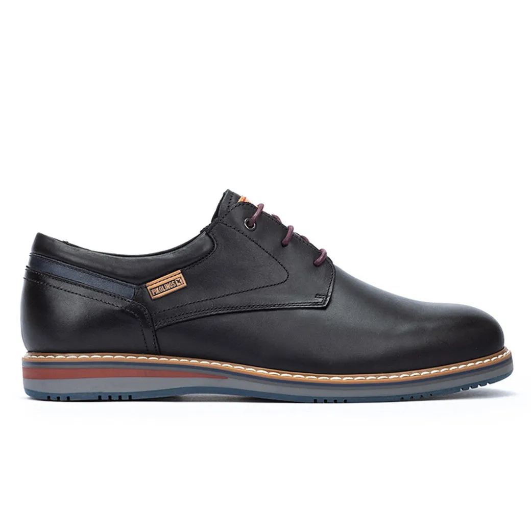 Soft Walk Classic Walking Shoes Mens Pikolinos Avila Lace Wide in Black