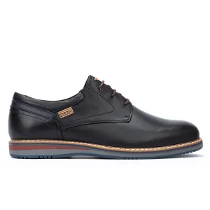 Soft Walk Classic Walking Shoes Mens Pikolinos Avila Lace Wide in Black