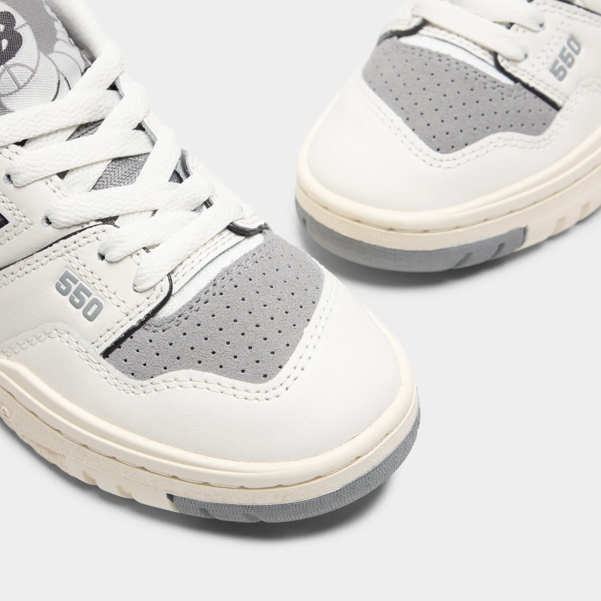 New Balance Juniors' 550 White / Grey Multi Layered Midsole