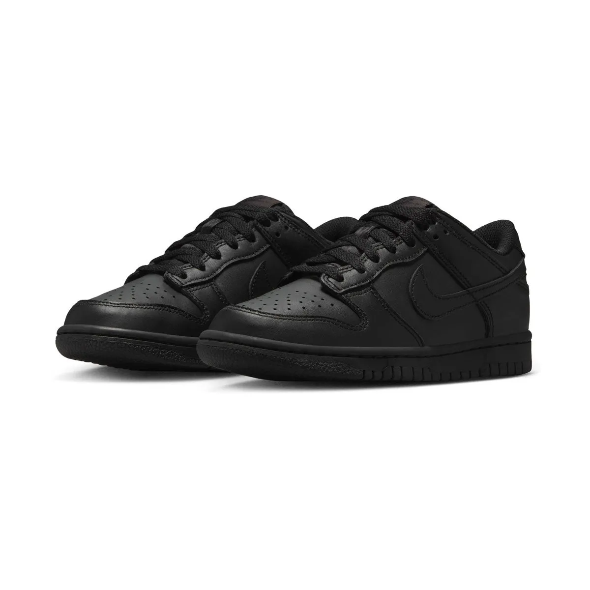 Nike Dunk Low 'Triple Black' Big Kids' Shoes Timeless Form Casual Style