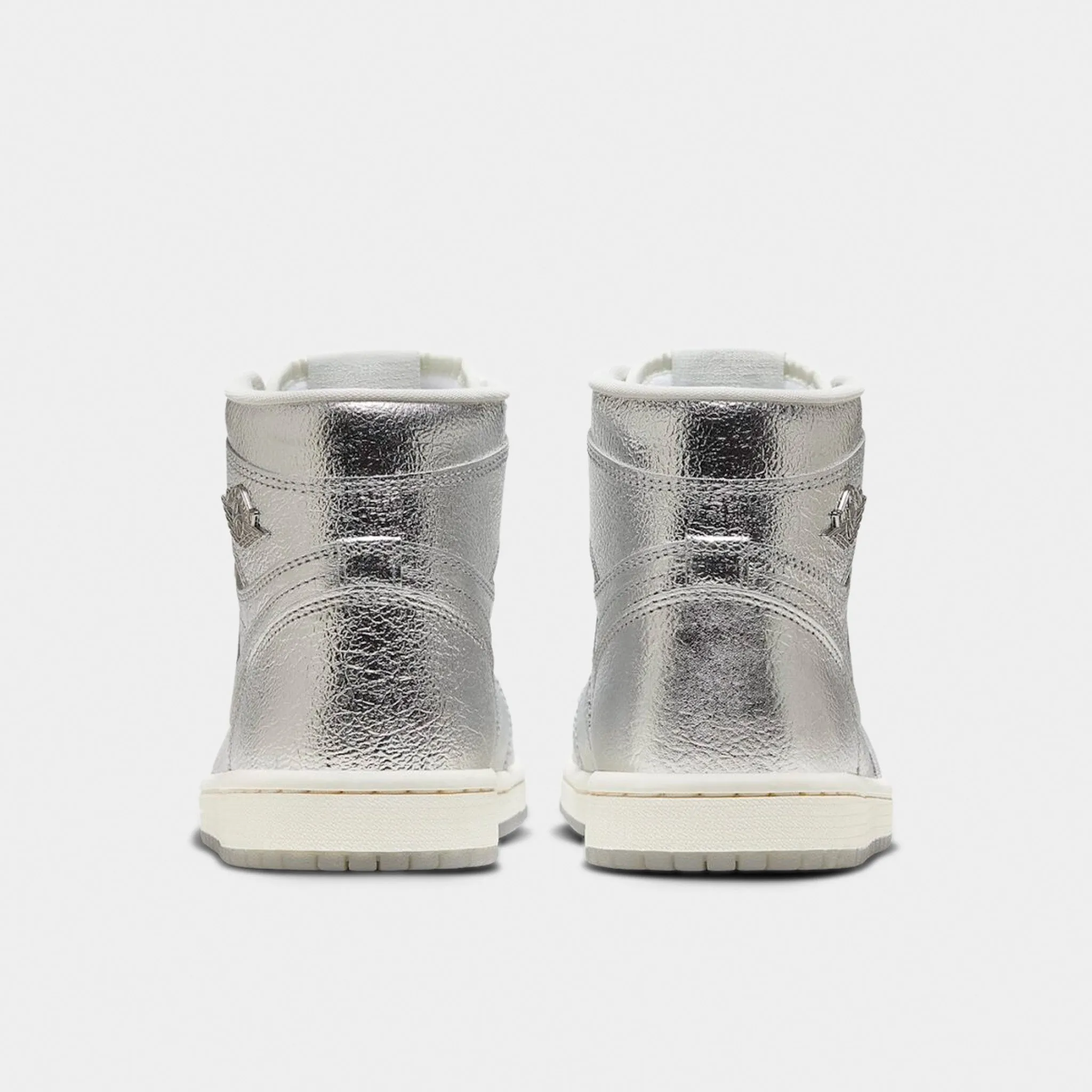 Orthotic Friendly Footbed WaterResistant Jordan Women's 1 Retro Hi OG Metallic Silver