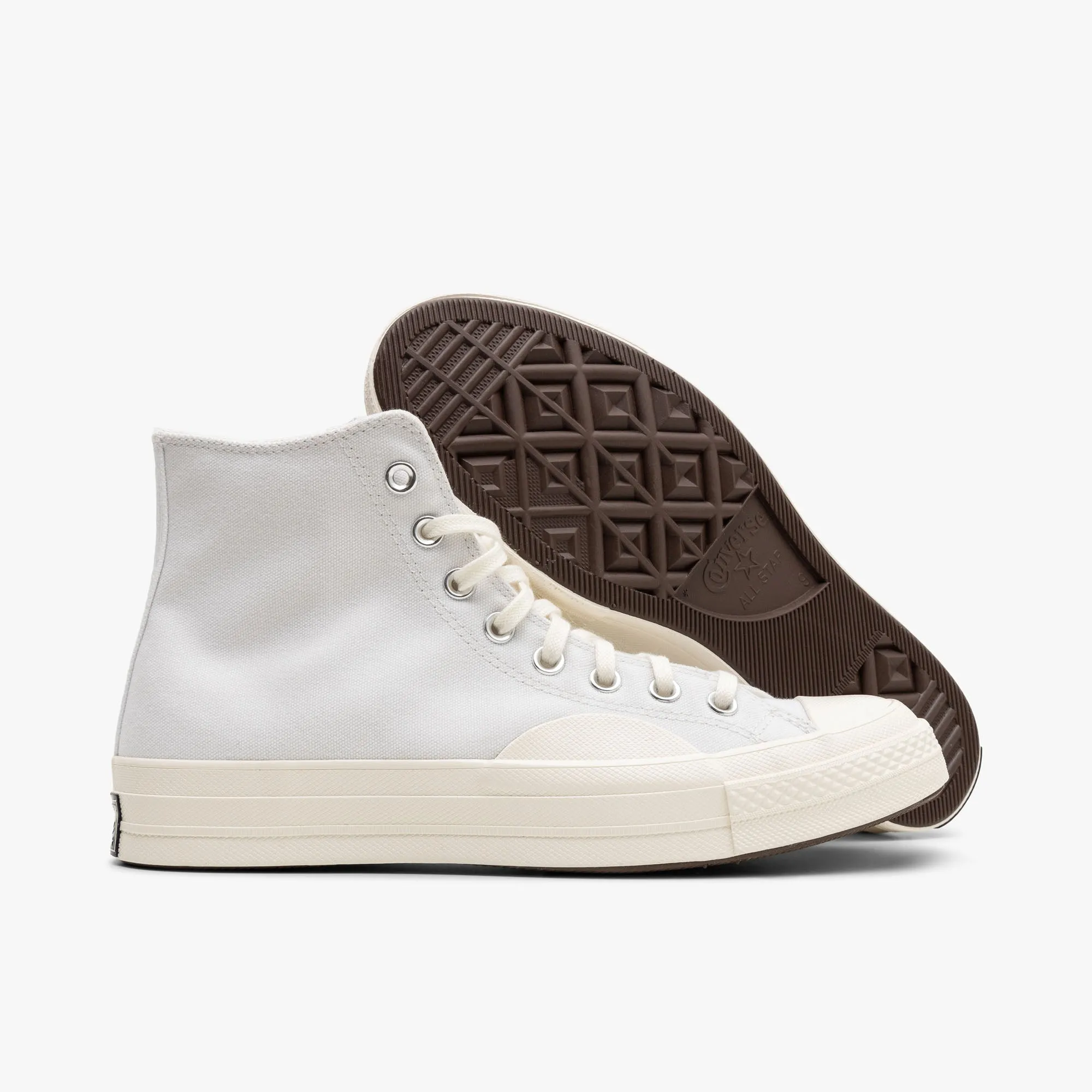 Good Arch Support Comfort Padding Around Ankle Converse Chuck 70 Textured Hi / White / Vintage White - Egret