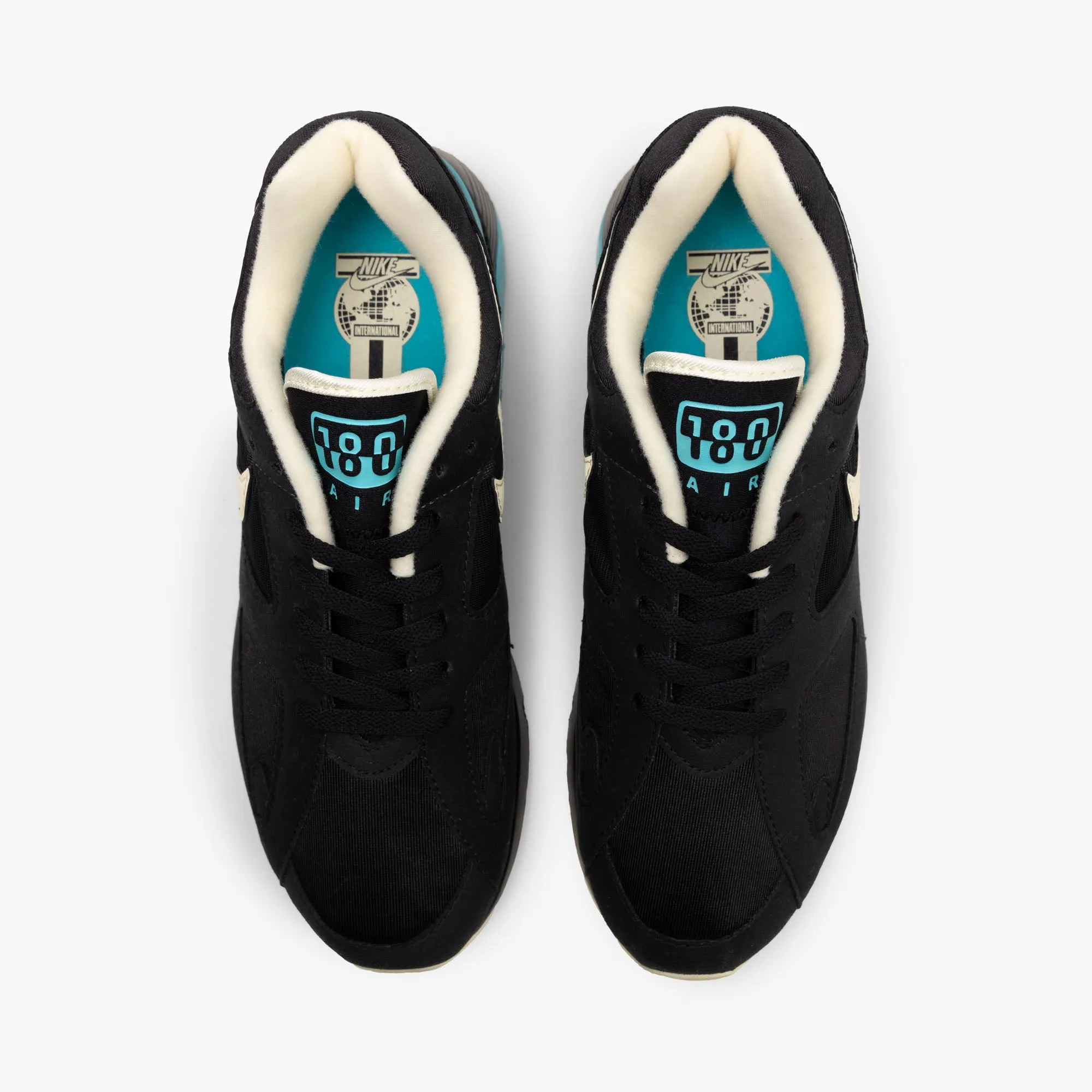 Lace Up Closure System Microfiber Lining Nike Air 180 Black / Alabaster - Dusty Cactus