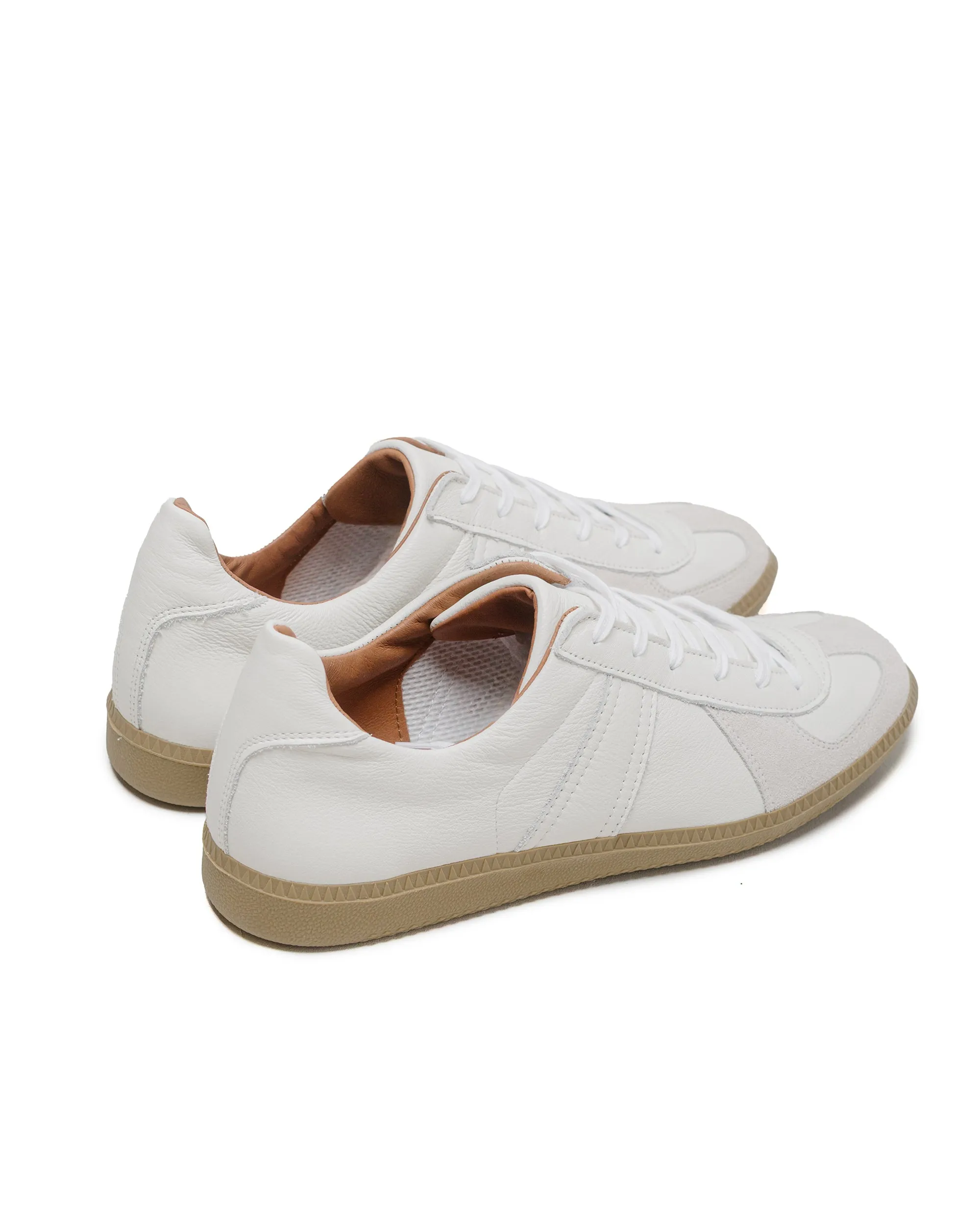 Wrinkle-Resistant lace - up Reproduction of Found German Military Trainer 1700L White