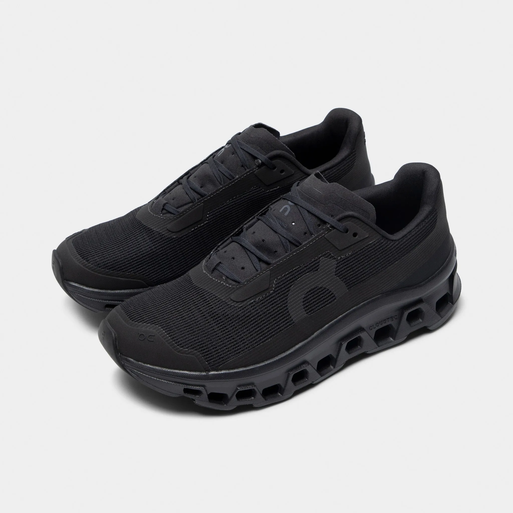 On Cloudmonster Void Black / Black High Ankle Support