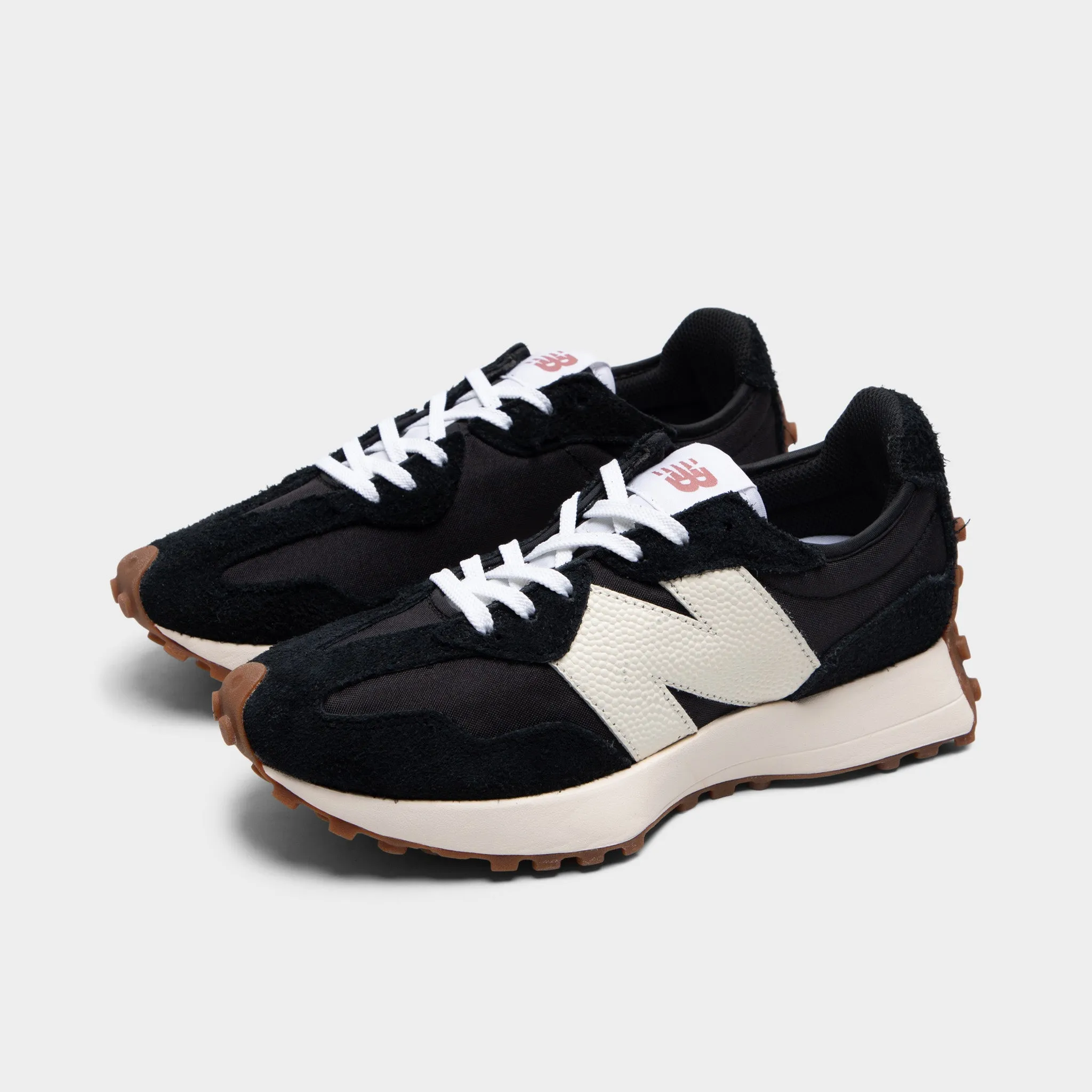 shock - absorbing midsole shoes New Balance Women's 327 Black / White - Mineral Red