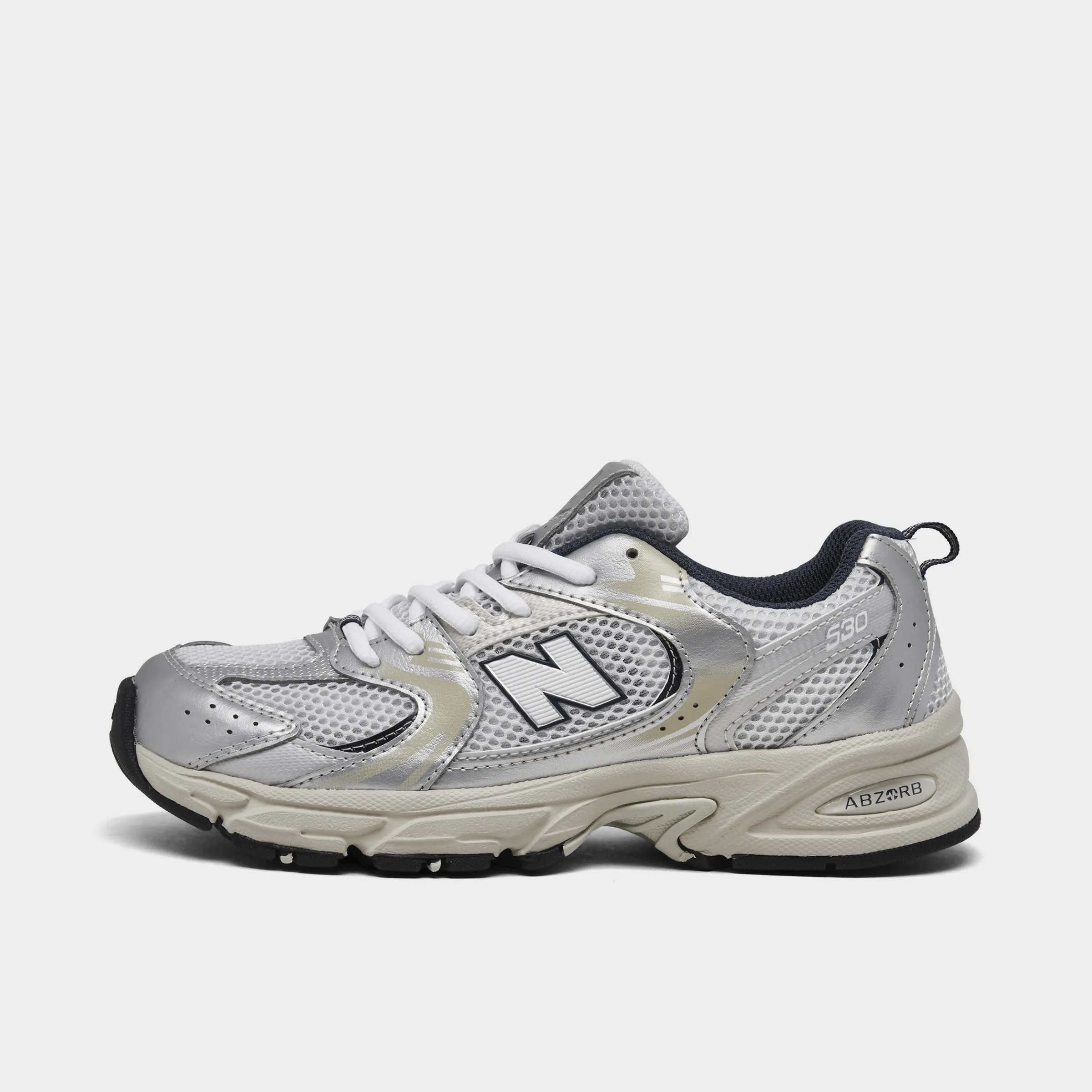 running for endurance shoes Breathable Fit New Balance Juniors' 530 Summer Fog / Nimbus Cloud - NB Navy