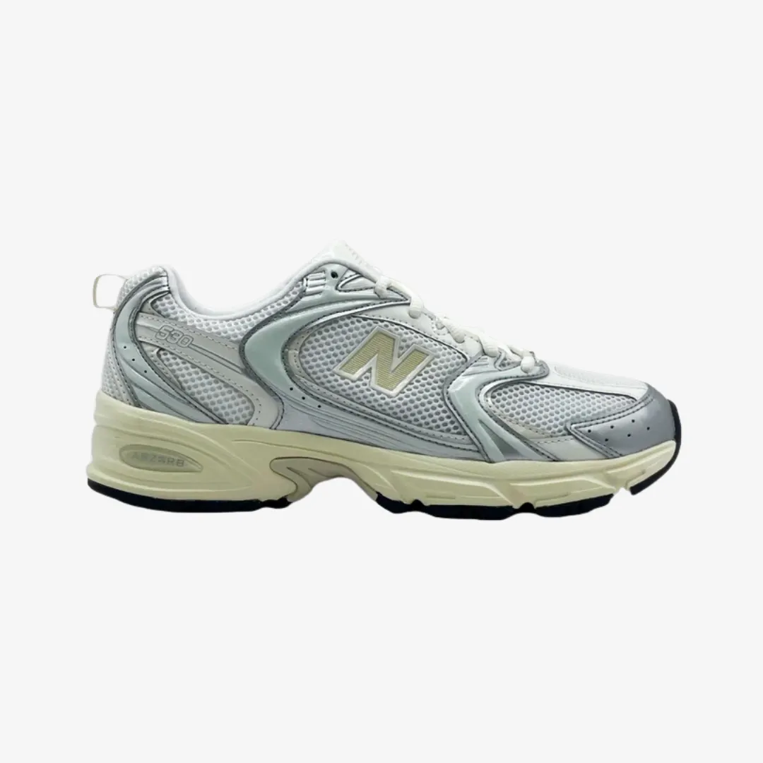womens new balance 530 (silver metallic) Slip-resistant fit evening