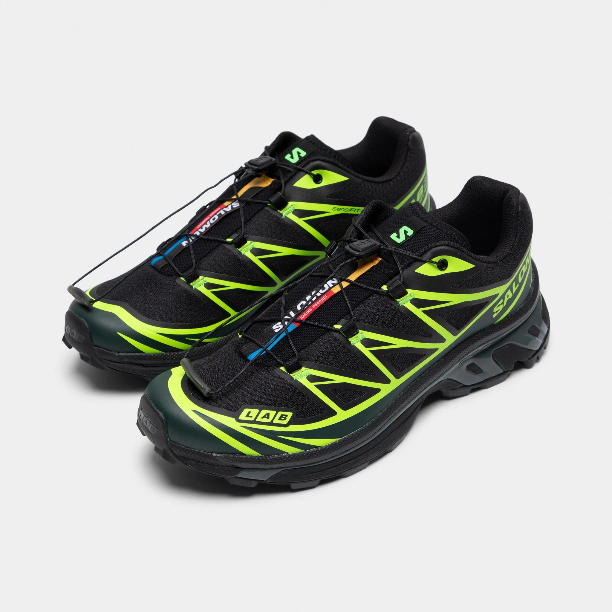recreation running in humid weather Salomon XT-6 Black / Ponderosa Green - Green Gecko