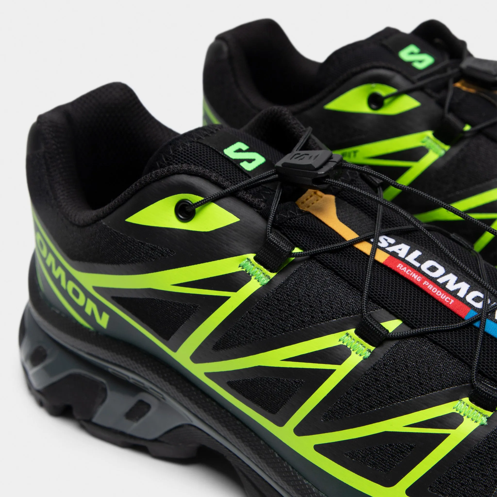 Salomon XT-6 Black / Ponderosa Green - Green Gecko supportive shock - absorbing shoes maximalist - feature shoes