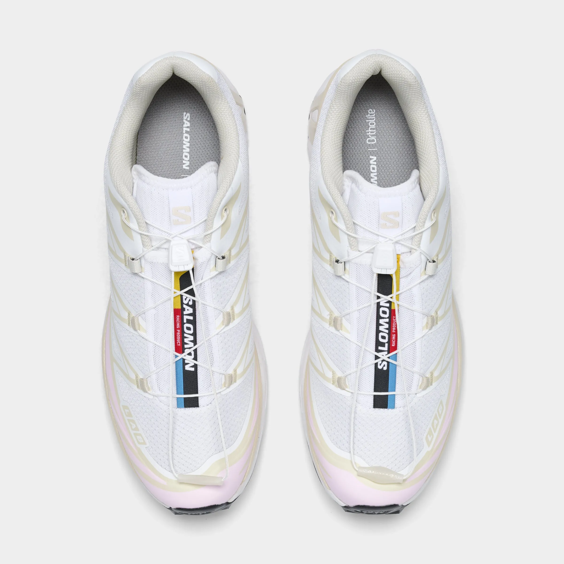 Short distance running machine - washable running option Salomon XT-6 White / Almond Milk - Fairy Tale