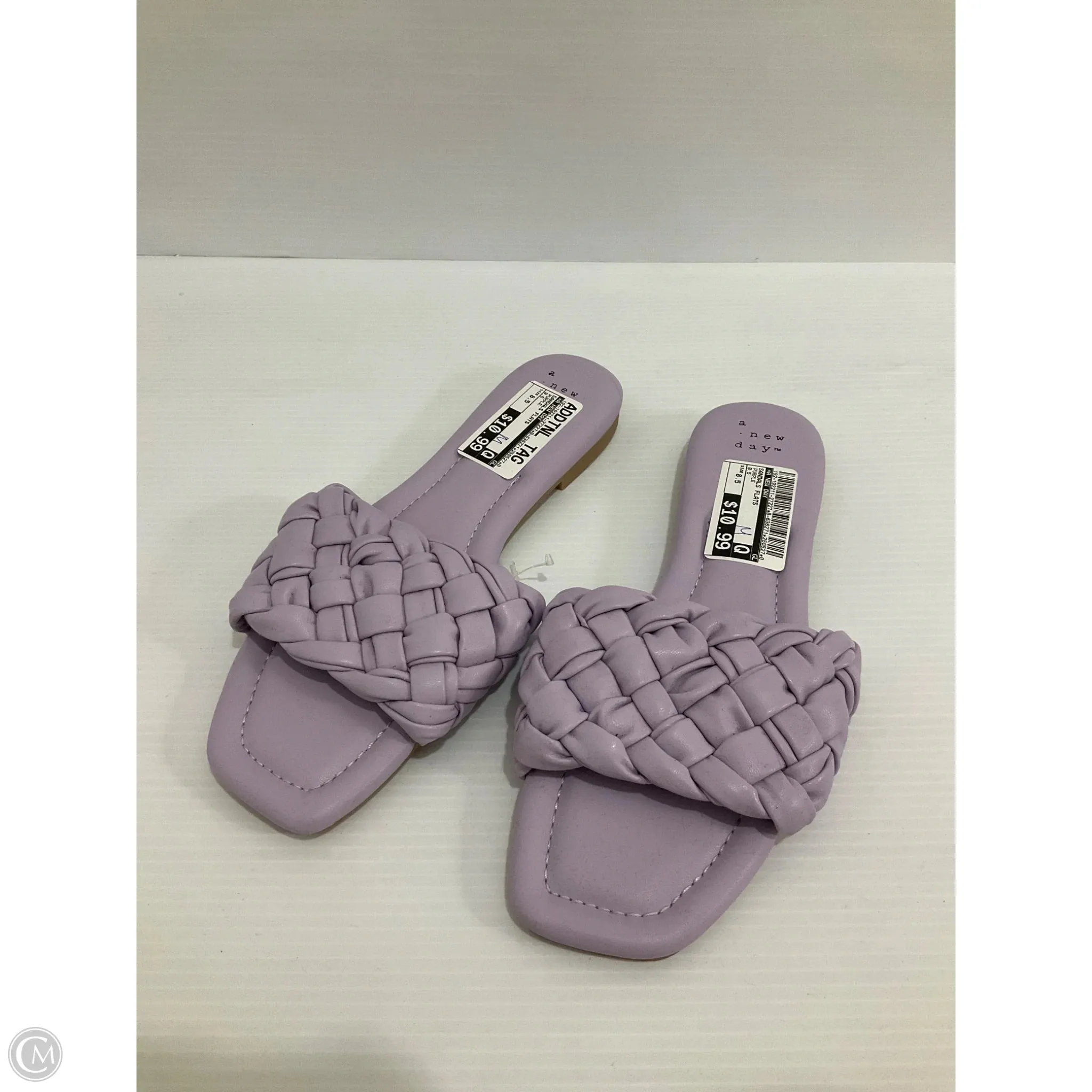 Maximum Cushioning Sandals Flats By A New Day In Purple, Size: 8.5