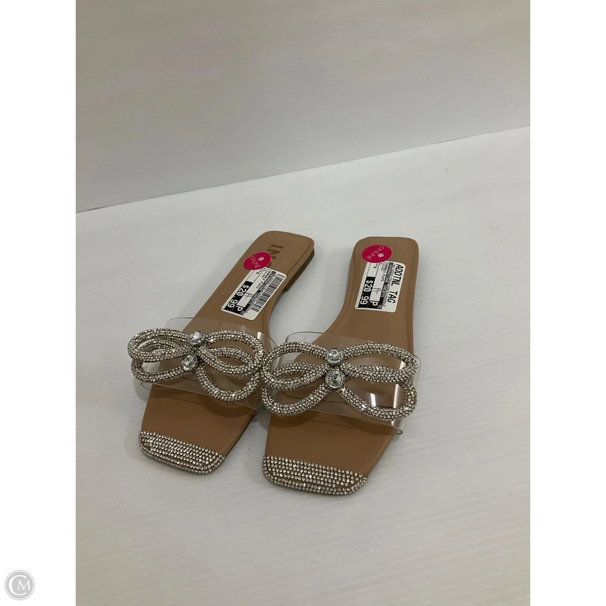 Sandals Flats By International Concepts In Silver, Size: 6 City Ready