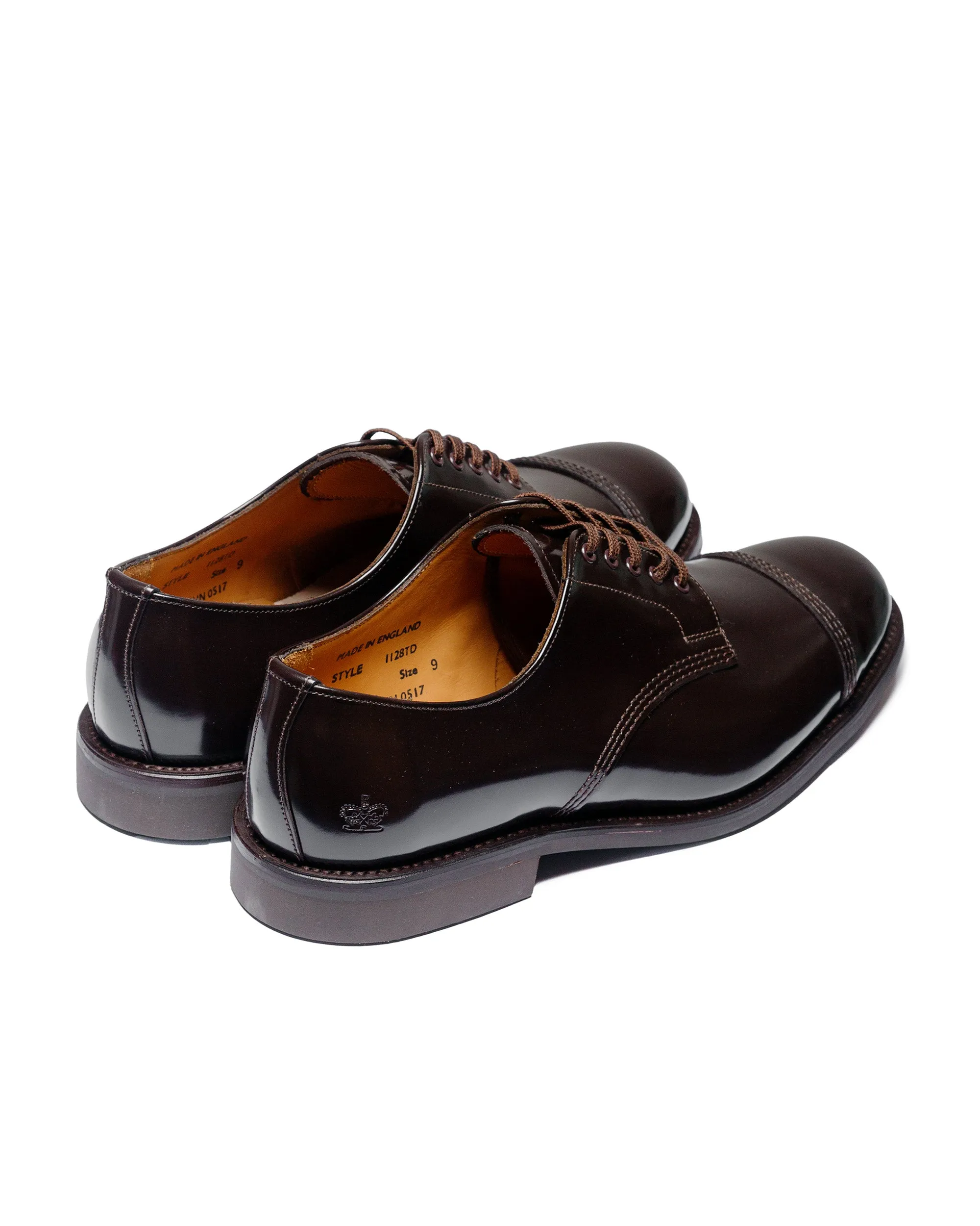 Reliable Grip Sanders 1128TD Military Derby Shoe Ebony Brown
