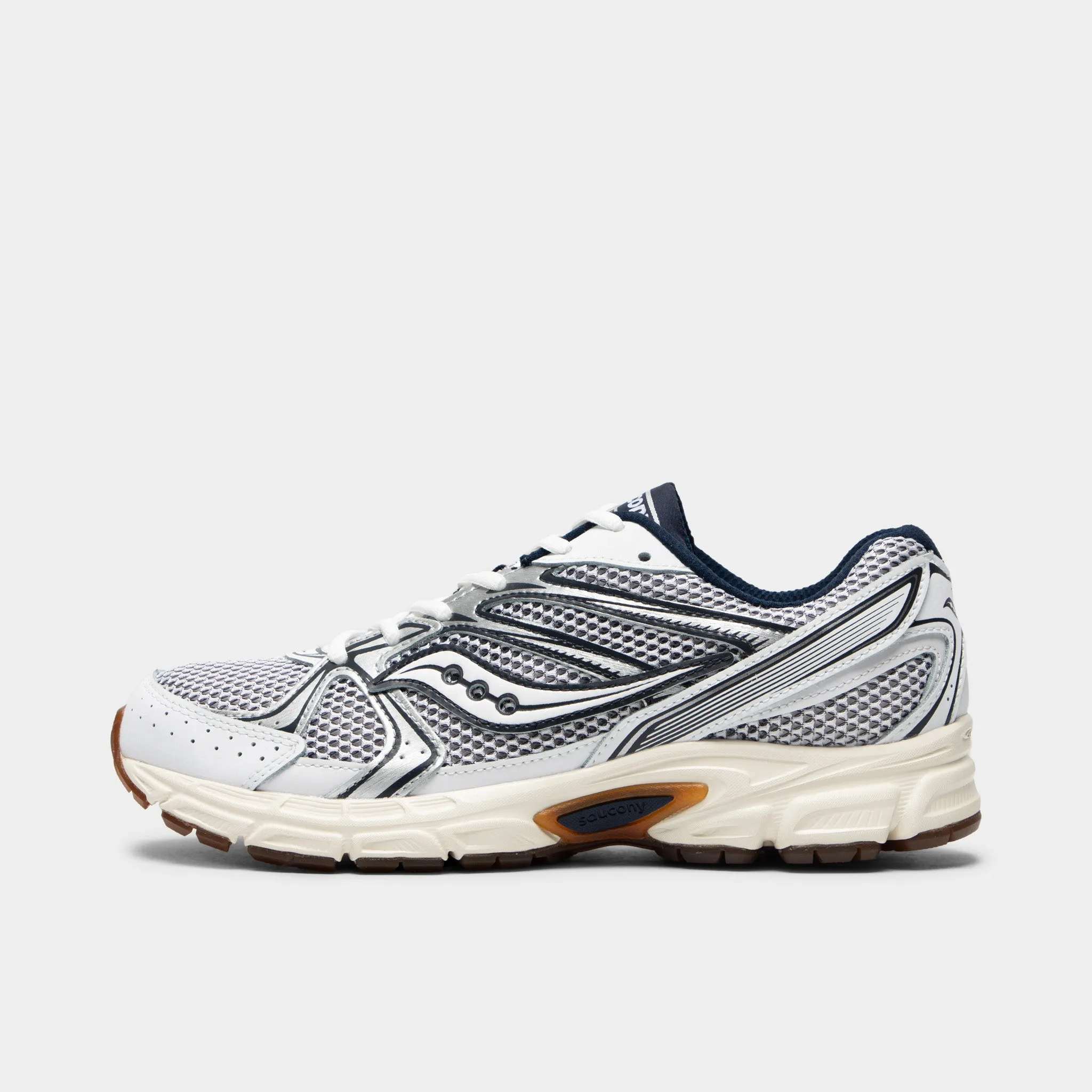 Saucony Ride Millennium White / Navy padded interior shoes fitness - challenge