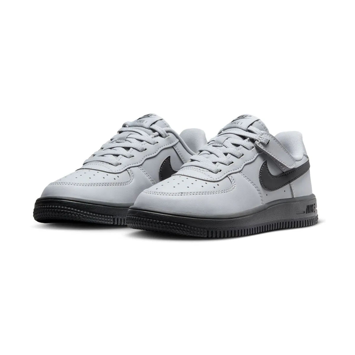 Slip-On Comfort Nike Force 1 Low EasyOn 'Wolf Grey' Little Kids' Shoes