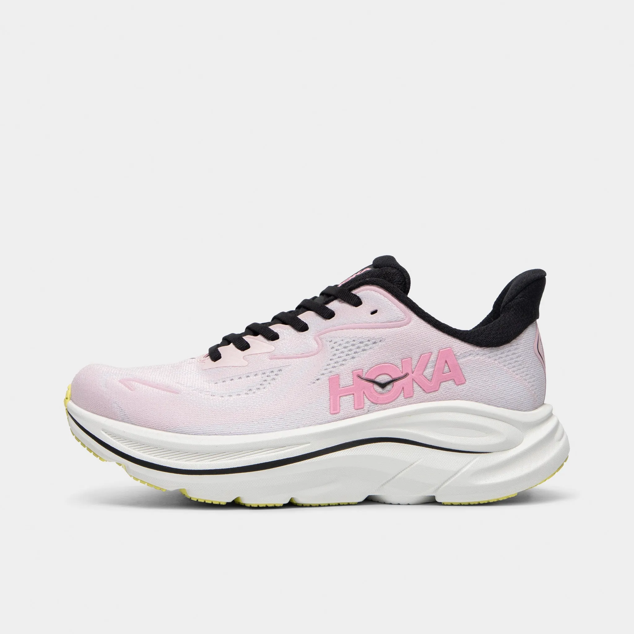 Hoka Women's Clifton 10 Carnation / Starlight Glow debossed - finish - design shoes