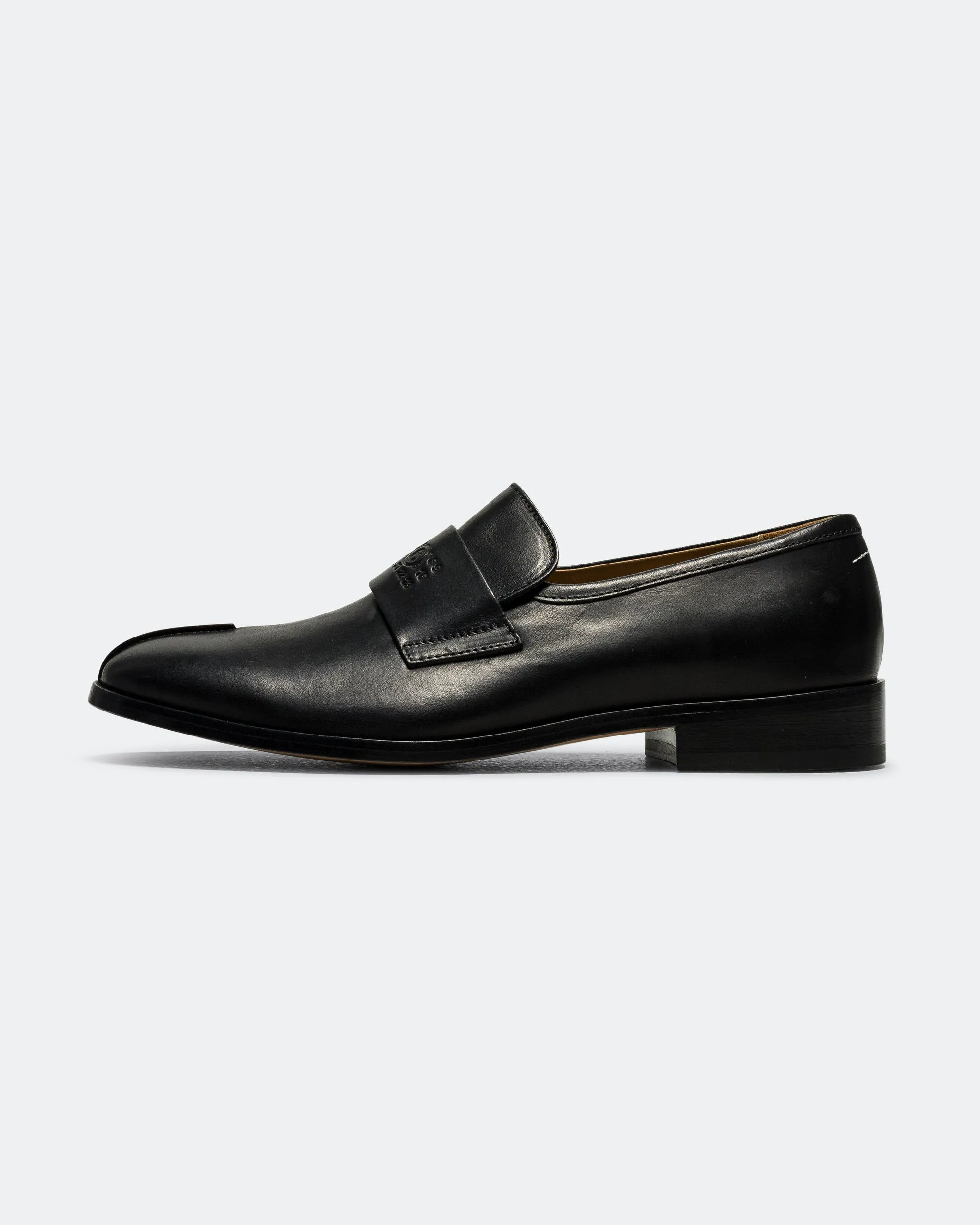 Shiny Leather Mocassin - Black Deep Grip Vital Step