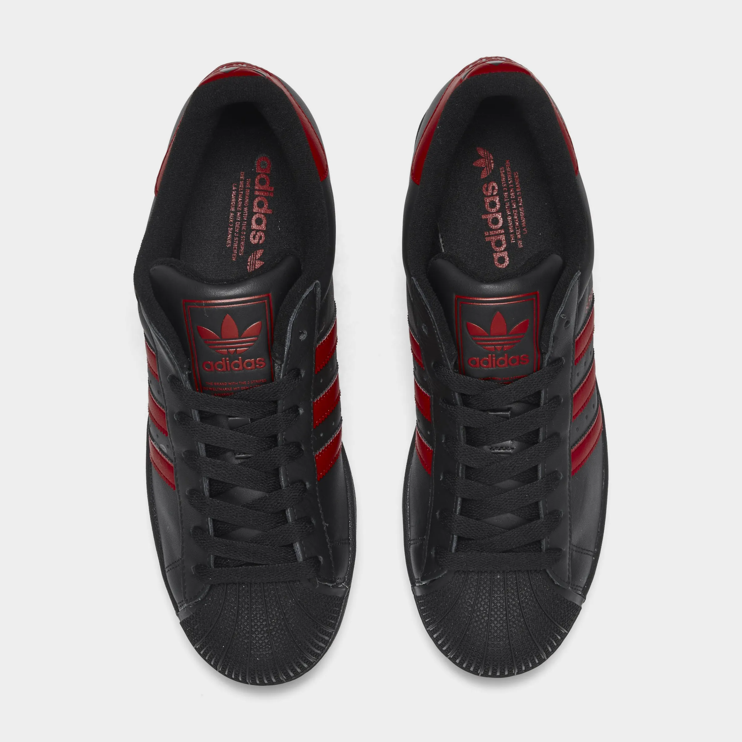 padded collar comfort Quick Bounce adidas Superstar II Black / Red