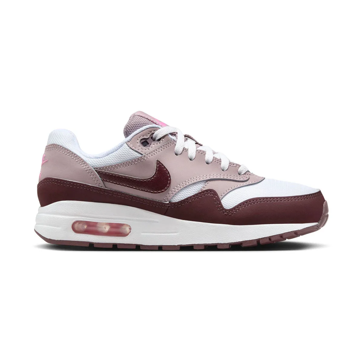 Stretchable Stretch Cord Nike Air Max 1  'Light Violet Burgundy Crush' Big Kids' Shoes