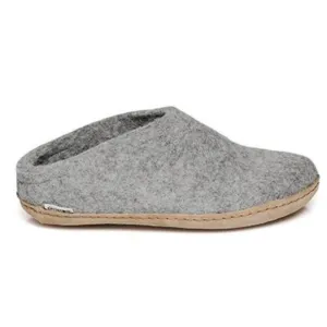 Relaxing Footwear Comfortable Stride Glerups Slippers: Slip-on, Grey, Leather B-10-00- 43