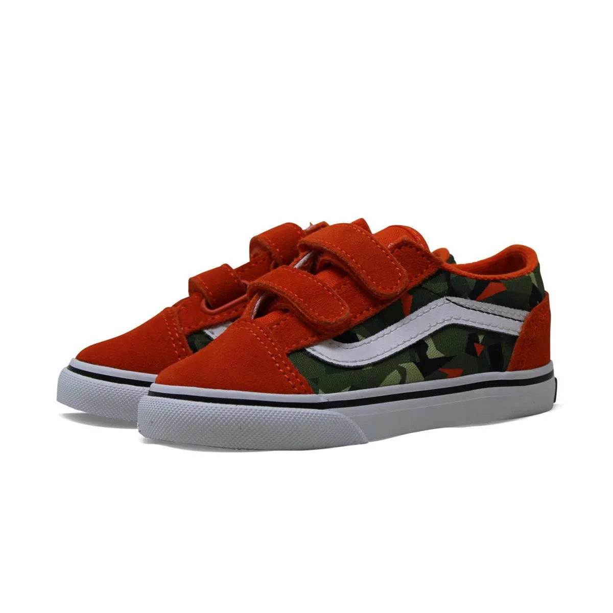 Comfort Tread Padded Fit Old Skool V 'Geo Camo Orange' Toddler Shoes