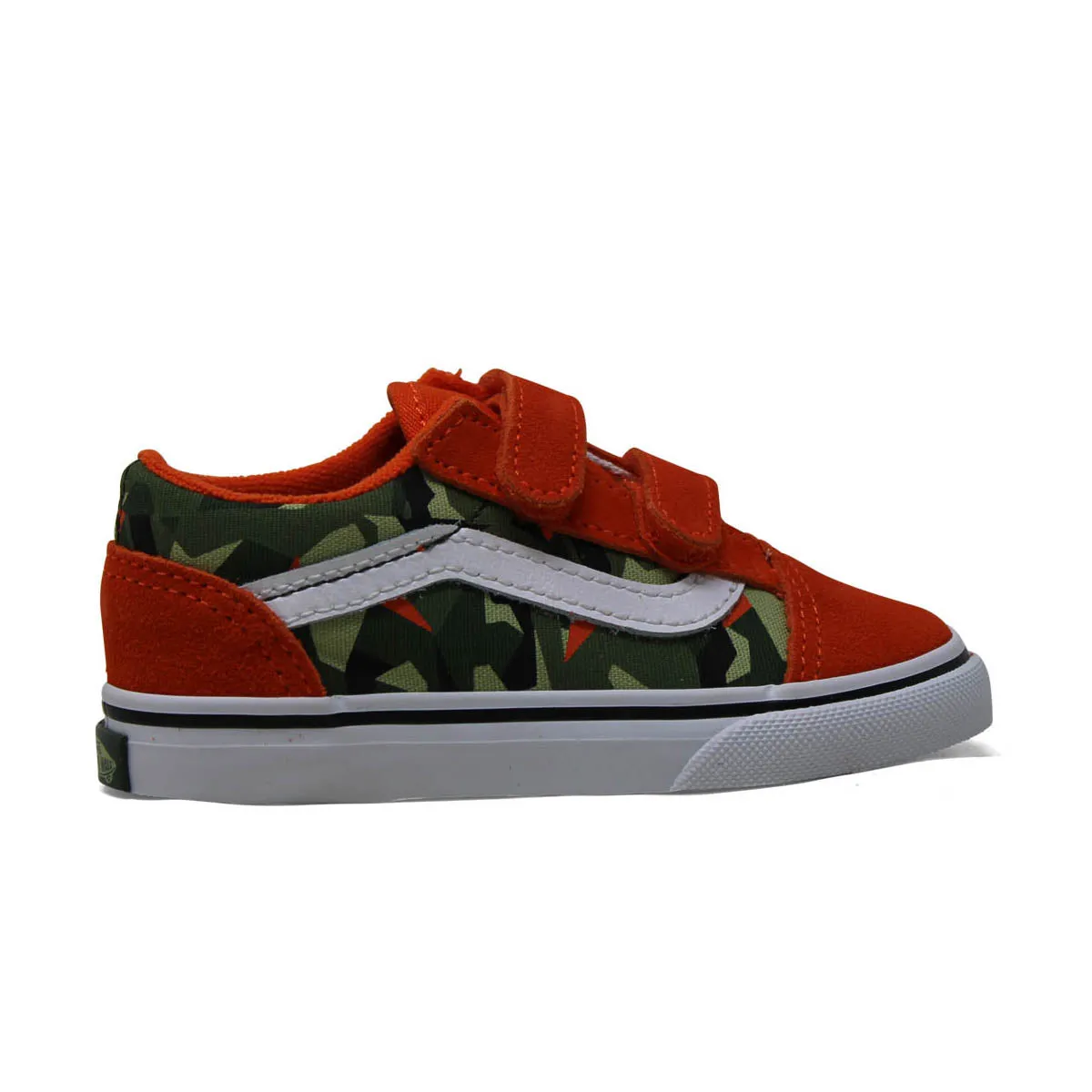 Old Skool V 'Geo Camo Orange' Toddler Shoes Soft Motion Ventilated Mesh