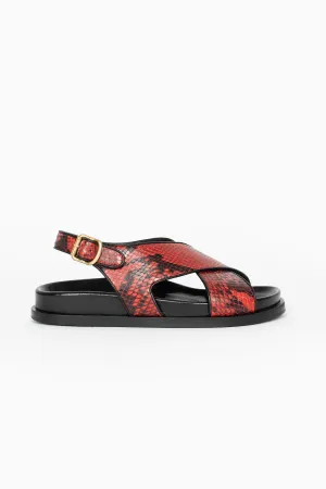 Snake Print Sandals Vermillion Breathable Rough Trail Hiker