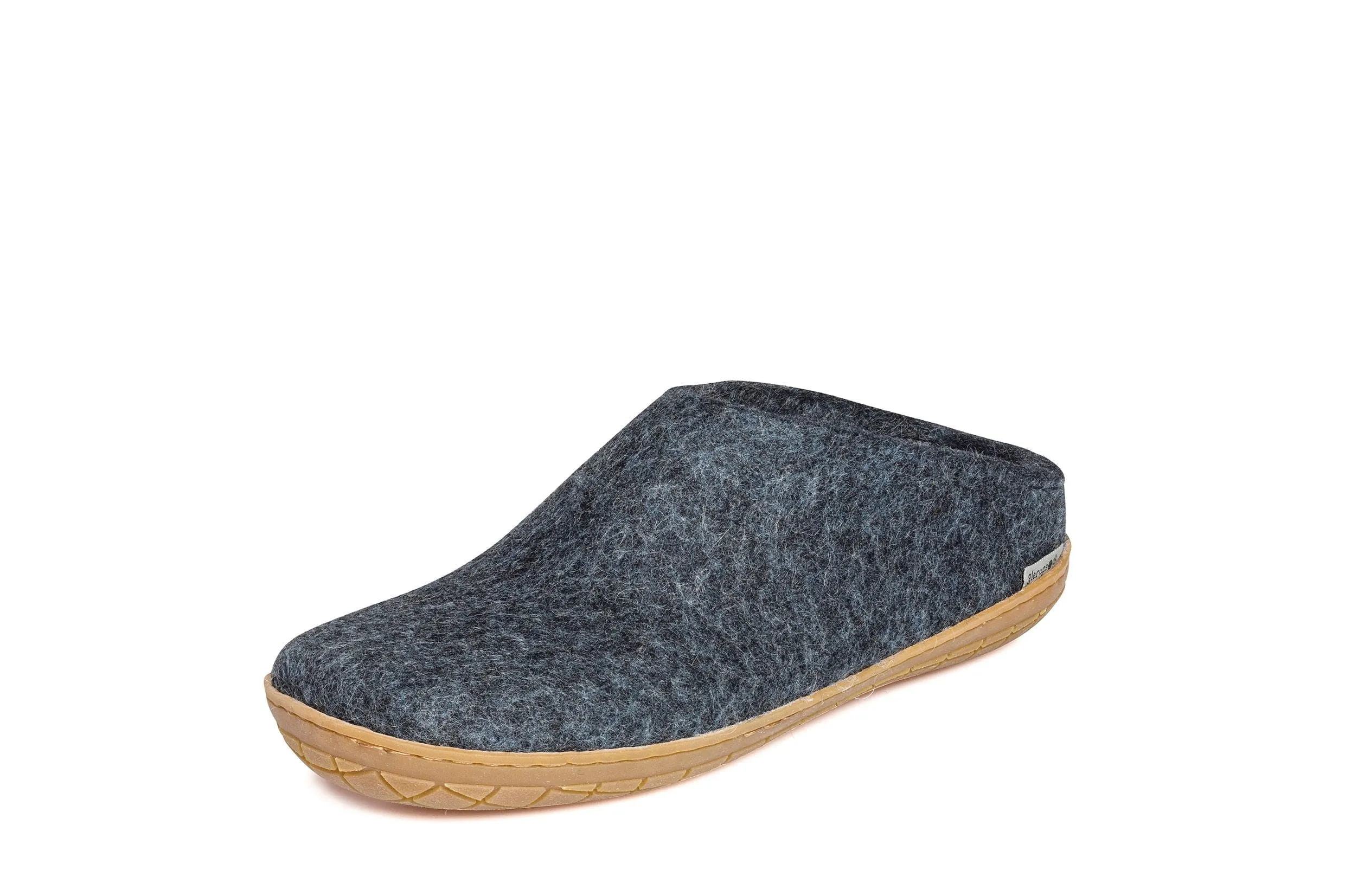 Good Arch Support Glerups Slipper: Slip-on, Honey Rubber Sole (Denim, Grey & Forest)