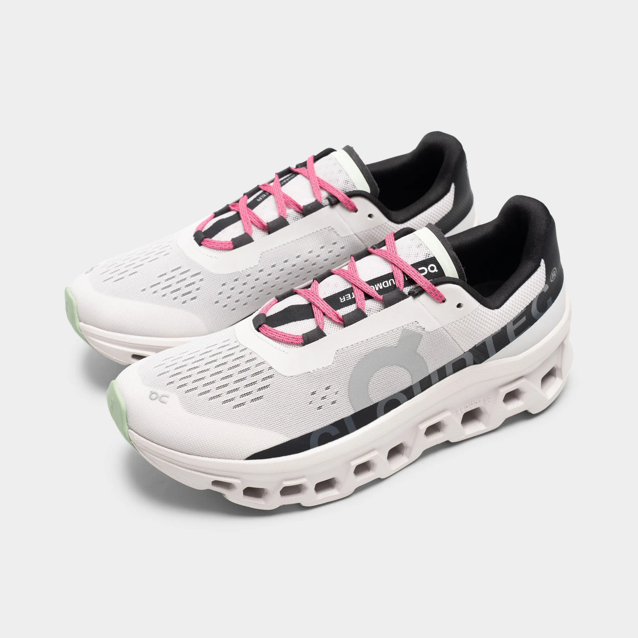On Cloudmonster White / Black Comfortable Collars