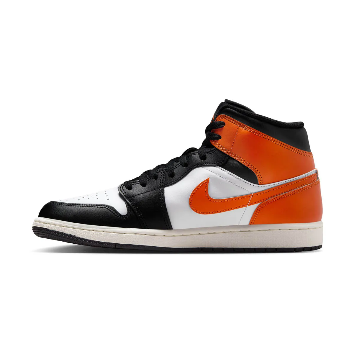 Soft Movement Air Jordan 1 Mid 'Black Toe Starfish' Men's Shoes
