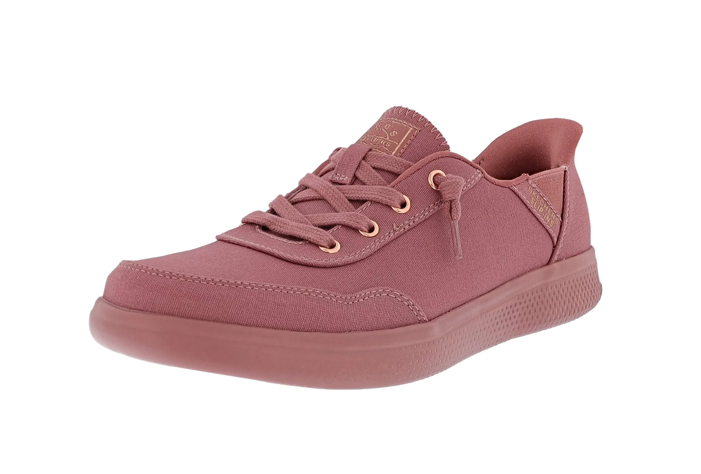 High-Quality Shoes Cushioned Step Skechers Women's Slip-Ins: Bobs Skip Cute- B Cute Sweet Canvas Upper Shoes