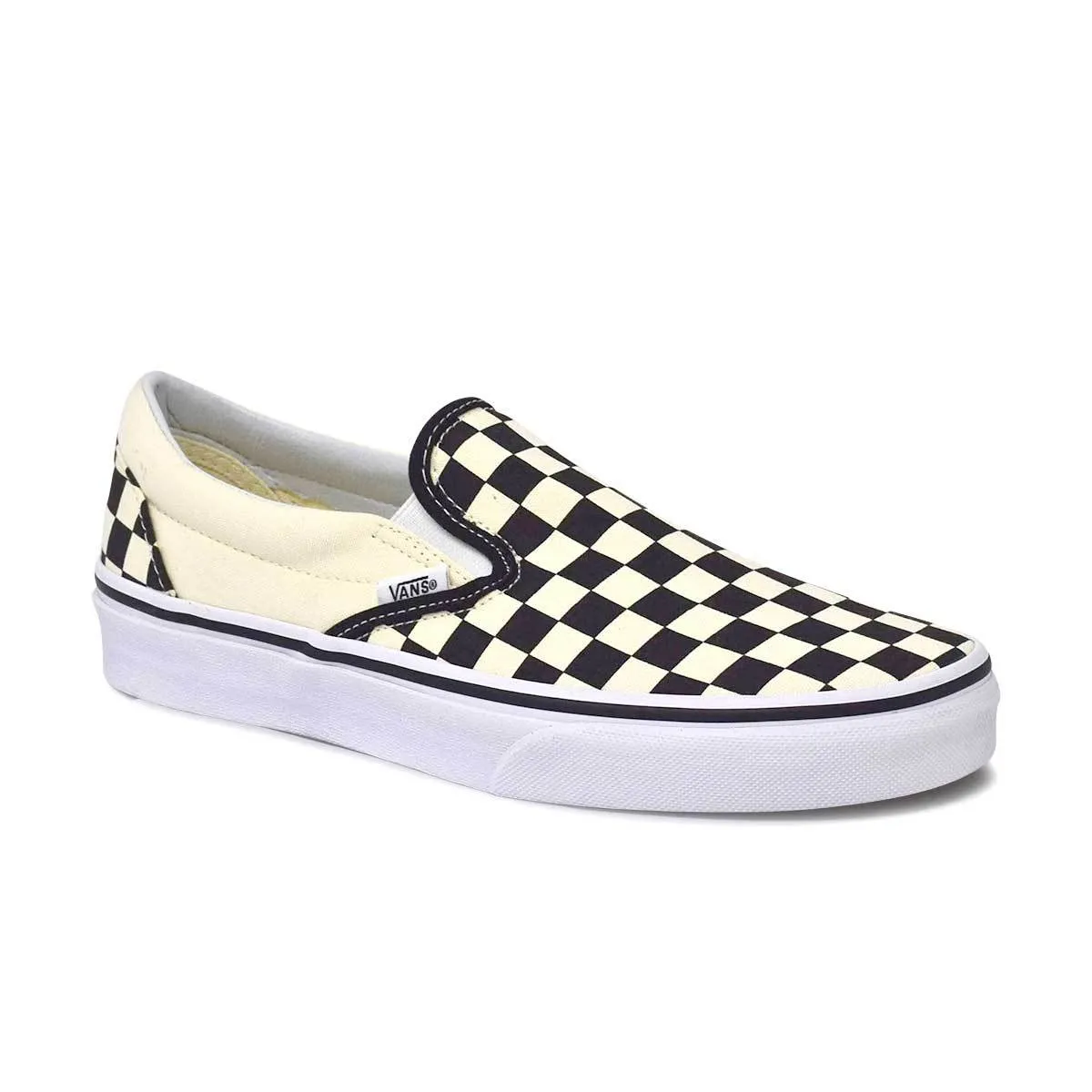 VANS Classic Slip-On Black/White 'Checkerboard' Shoes Practical Footwear