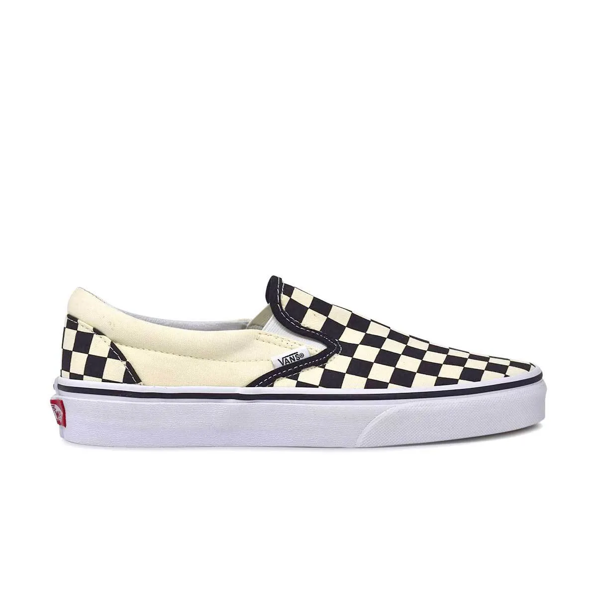 French Soft VANS Classic Slip-On Black/White 'Checkerboard' Shoes