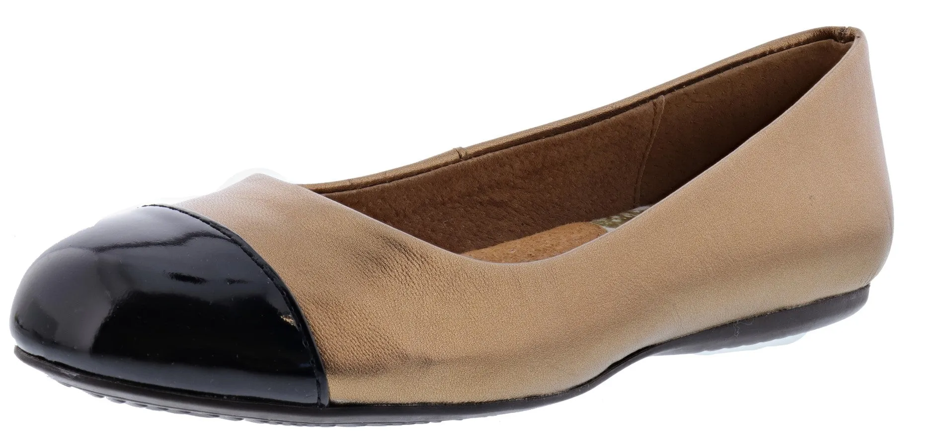 Softwalk Women's Napa Wide Width Slip On Ballerina Flats Active Feet Cliff Jog