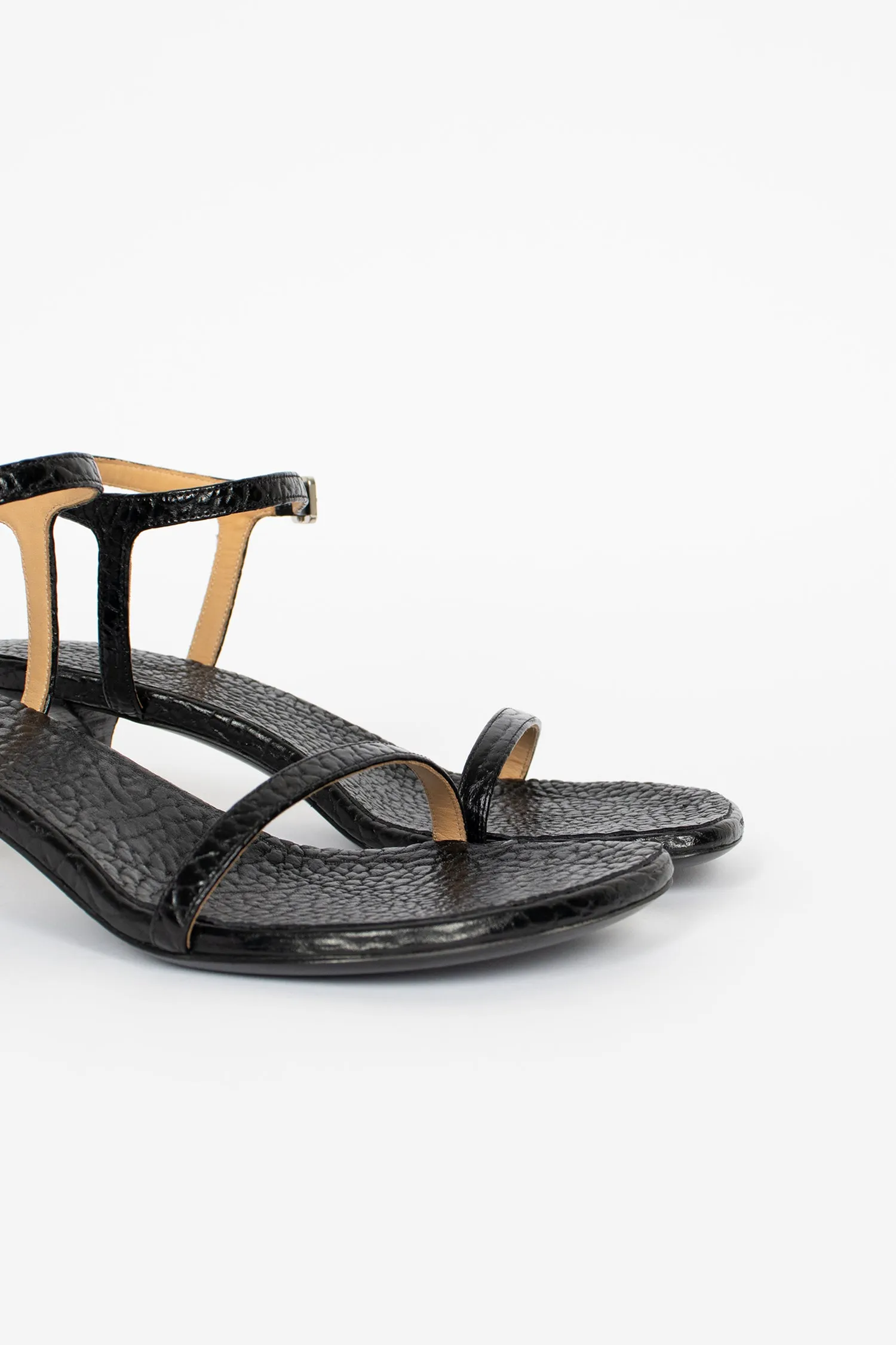 Sottiletta Heeled Sandal Black High Traction Adventure Journey Adjustable Straps
