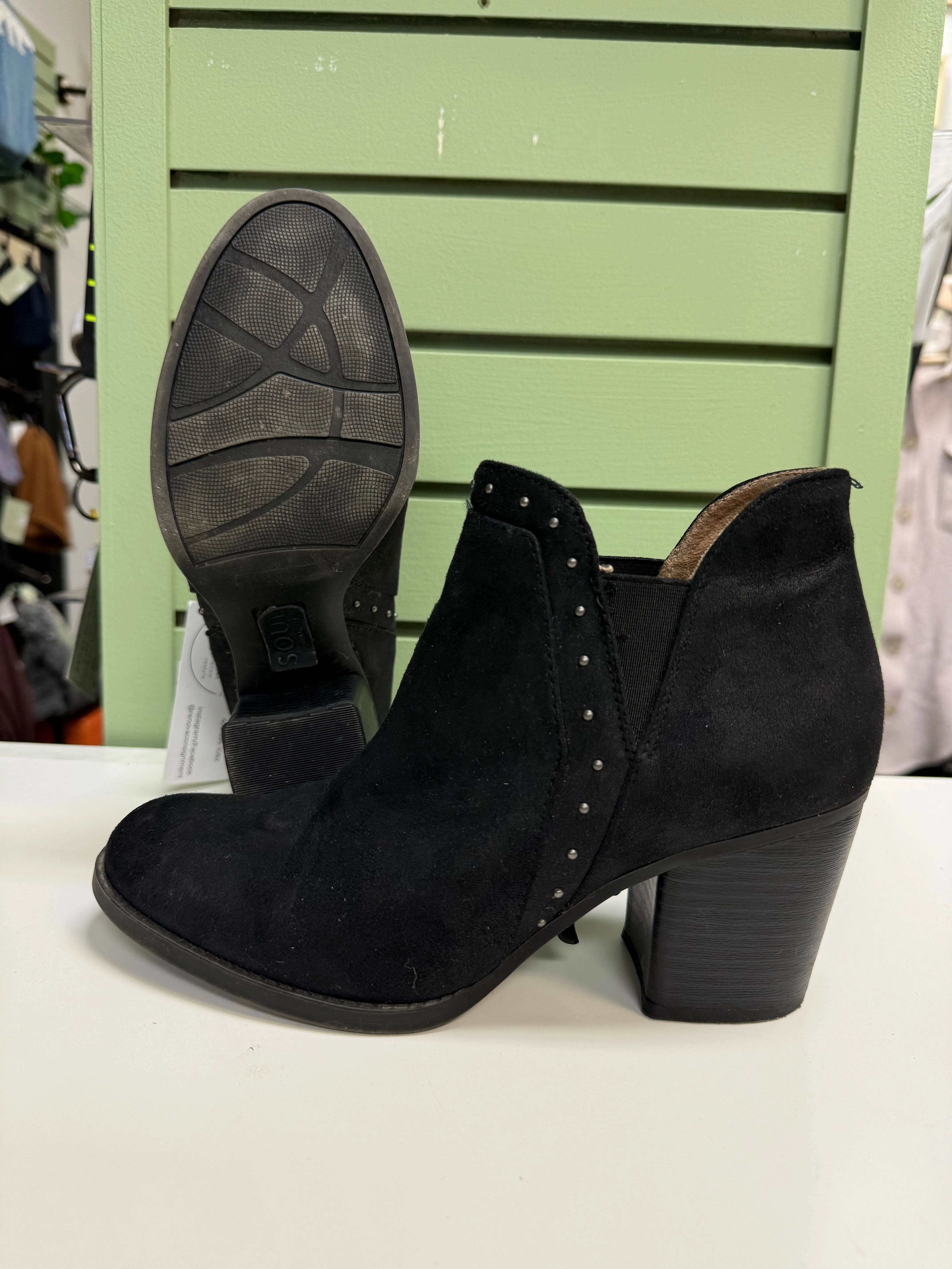 Grippy Outsole Snowy Path Subtle Aesthetic Soul Naturalizer Heeled Boots (Womens 8.5)