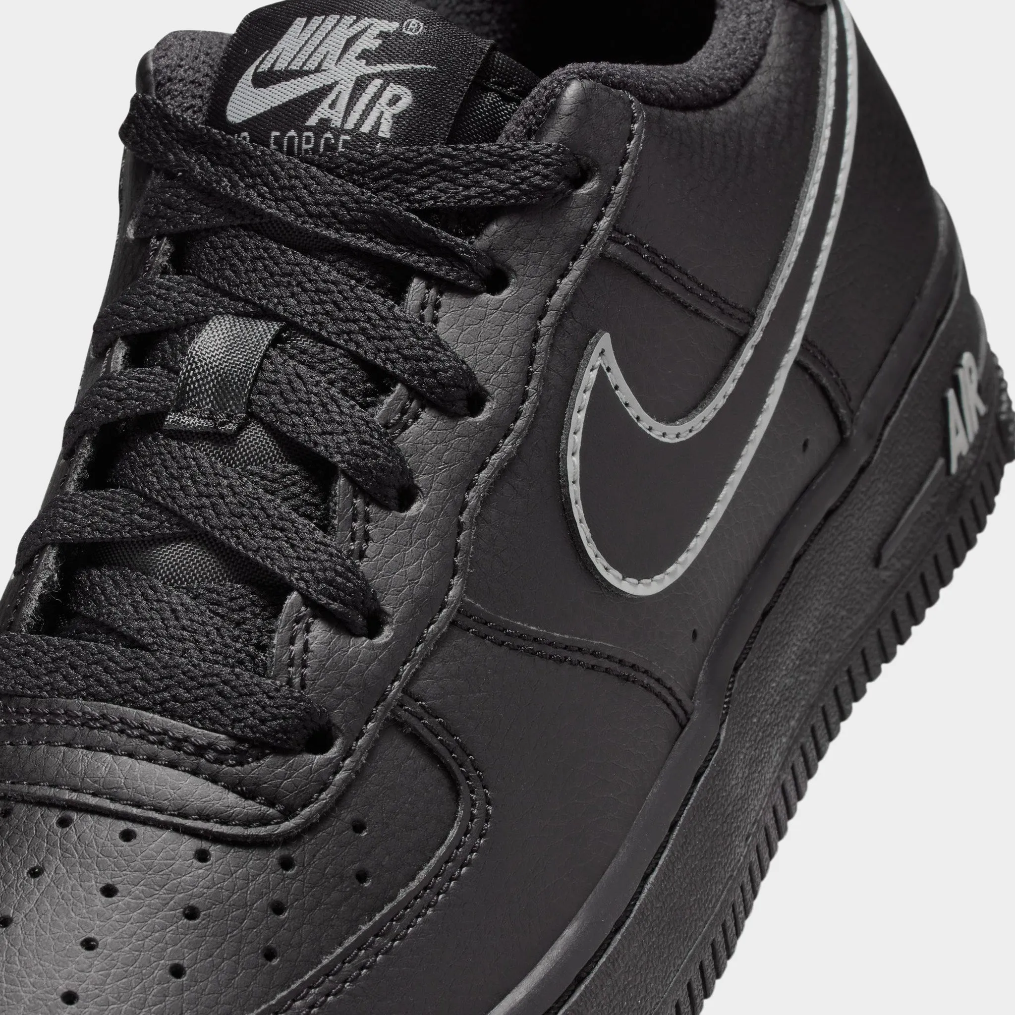 Nike Air Force 1 GS Black / Light Smoke Grey Responsive Foam Padding Well crafted