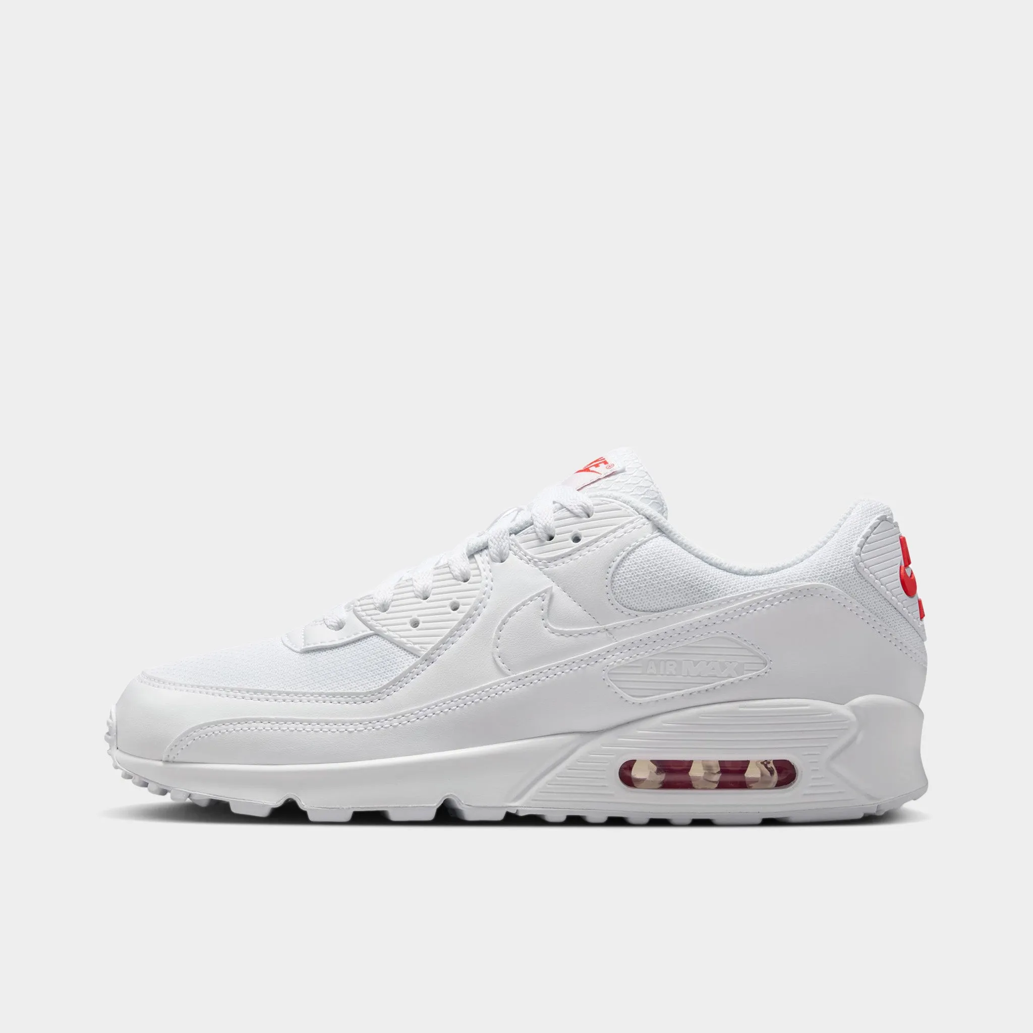 Nike Air Max 90 White / White Crimson padded - lining shoes budget - friendly running wear