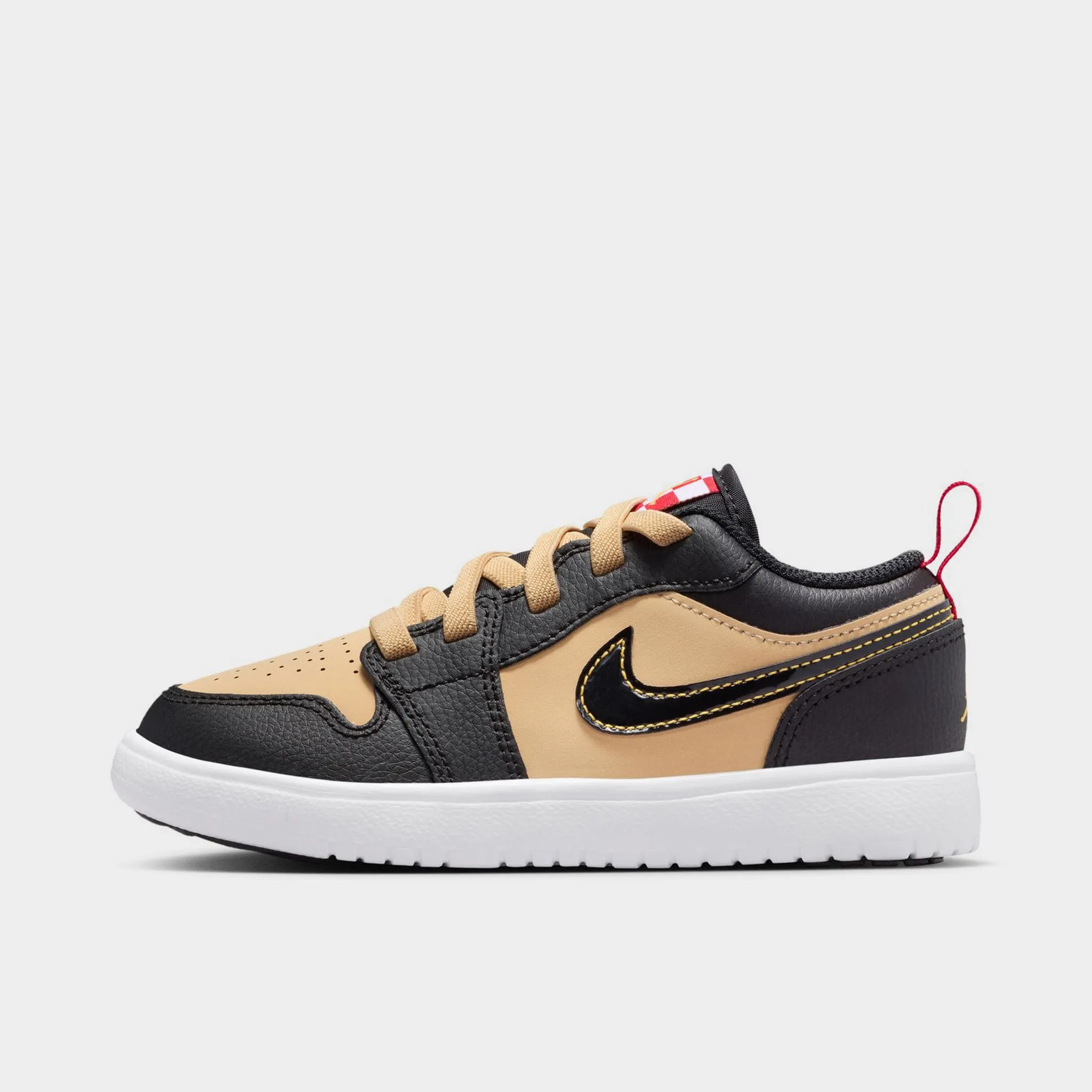 Jordan 1 Low SE PS Sesame / Fire Red - Black Pressure Relief Zones Quick Response Shoes