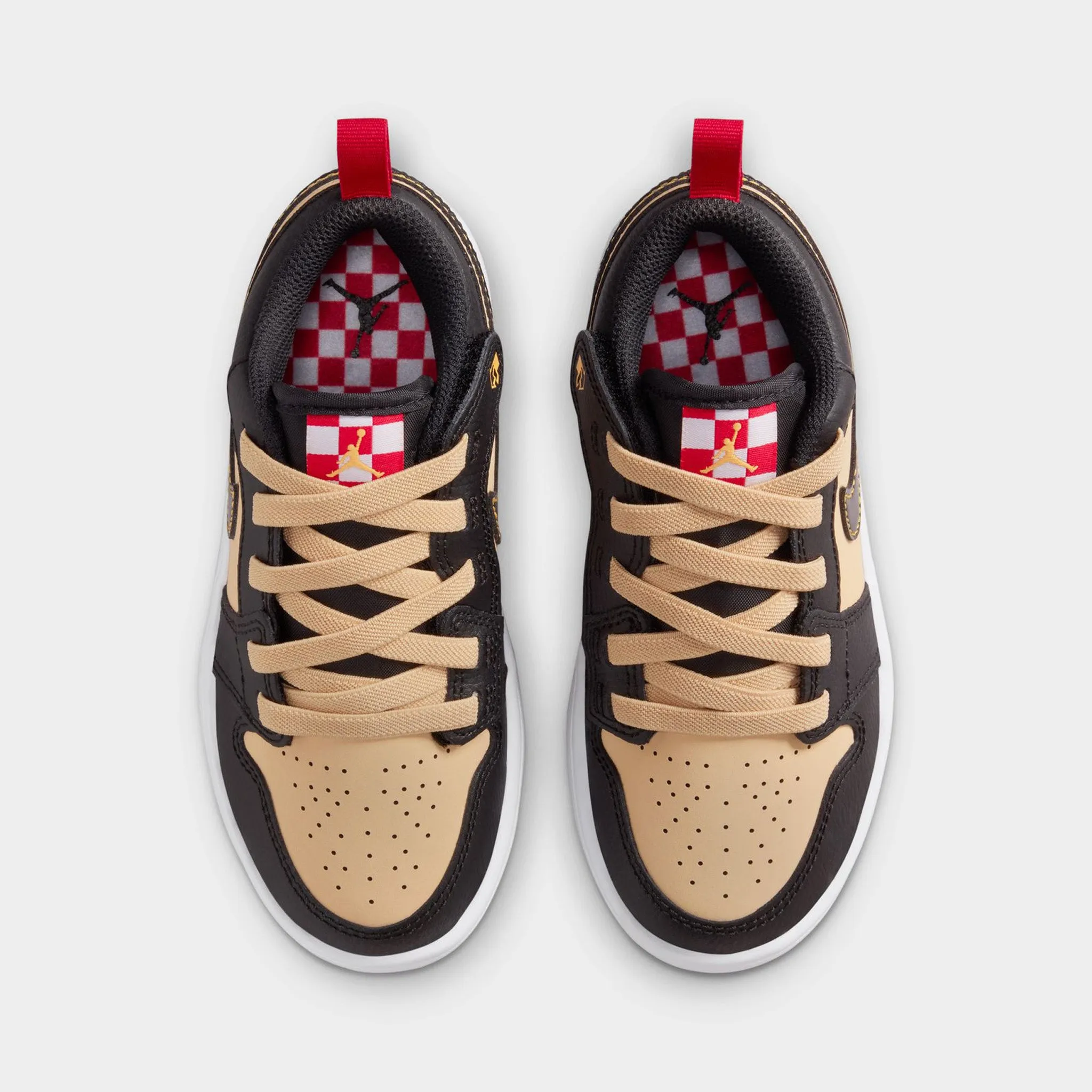 Customizable Fit Mechanism Lateral Support Jordan 1 Low SE PS Sesame / Fire Red - Black